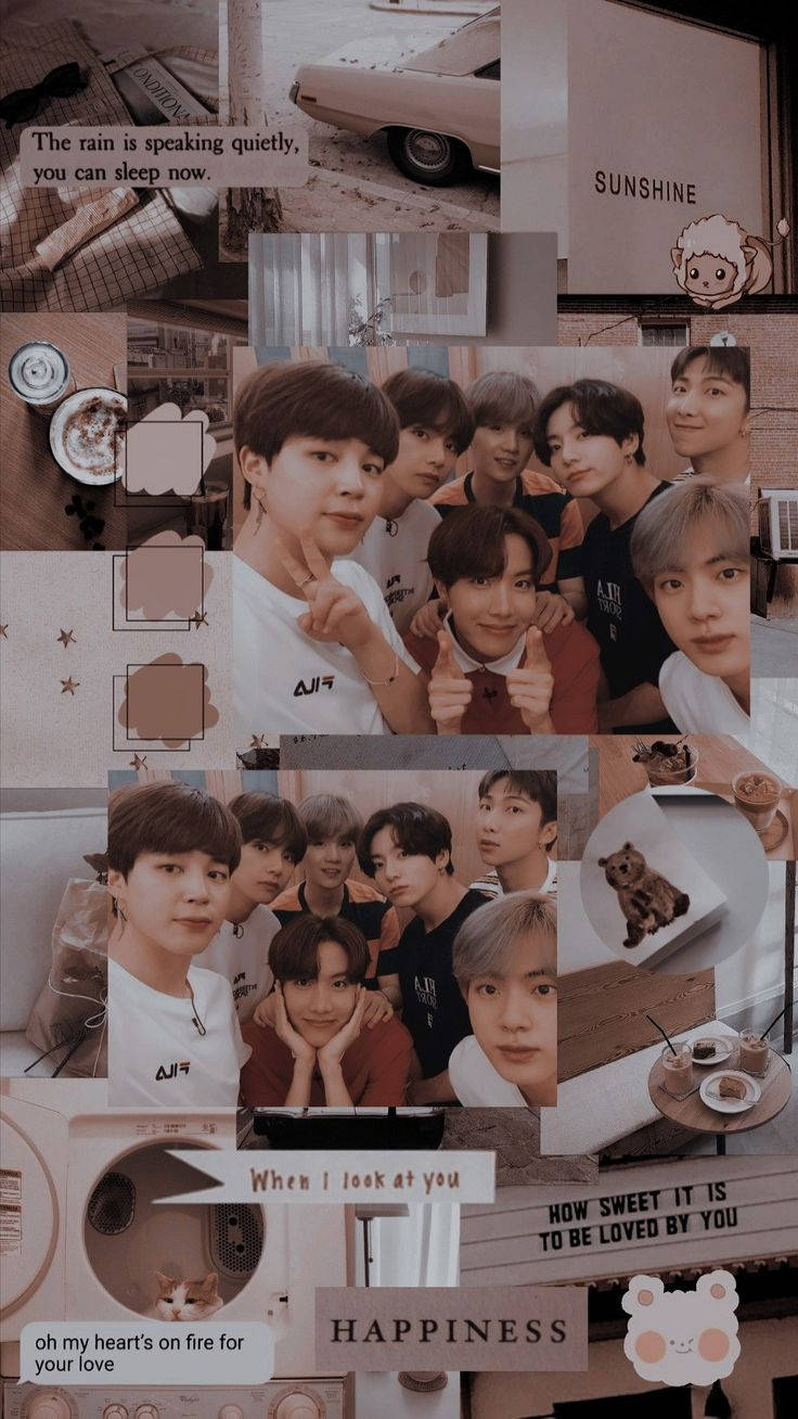 BTS एस्थेटिक वैकी सेल्फी वॉलपेपर
