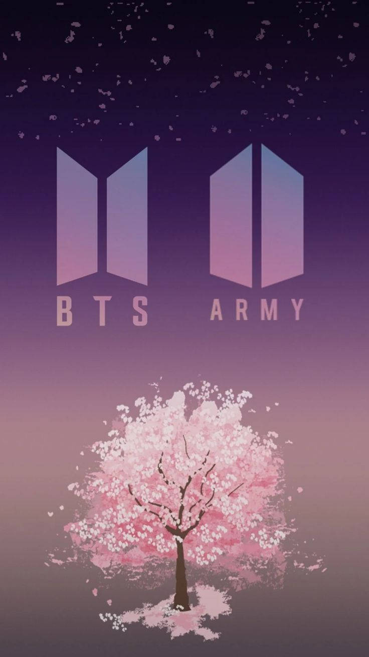 BTS और ARMY लोगो वॉलपेपर — बीटीएस लोगो एनिमेटेड वॉलपेपर