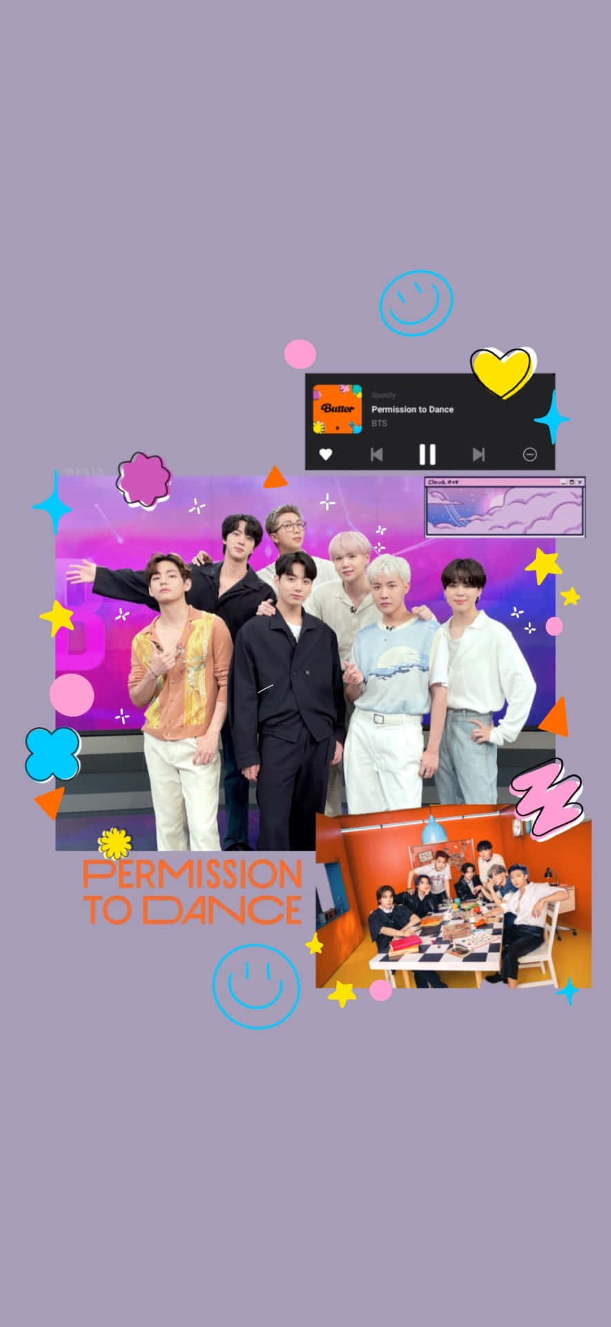 BTS का 'Permission to Dance' डेब्यू एल्बम कवर वॉलपेपर