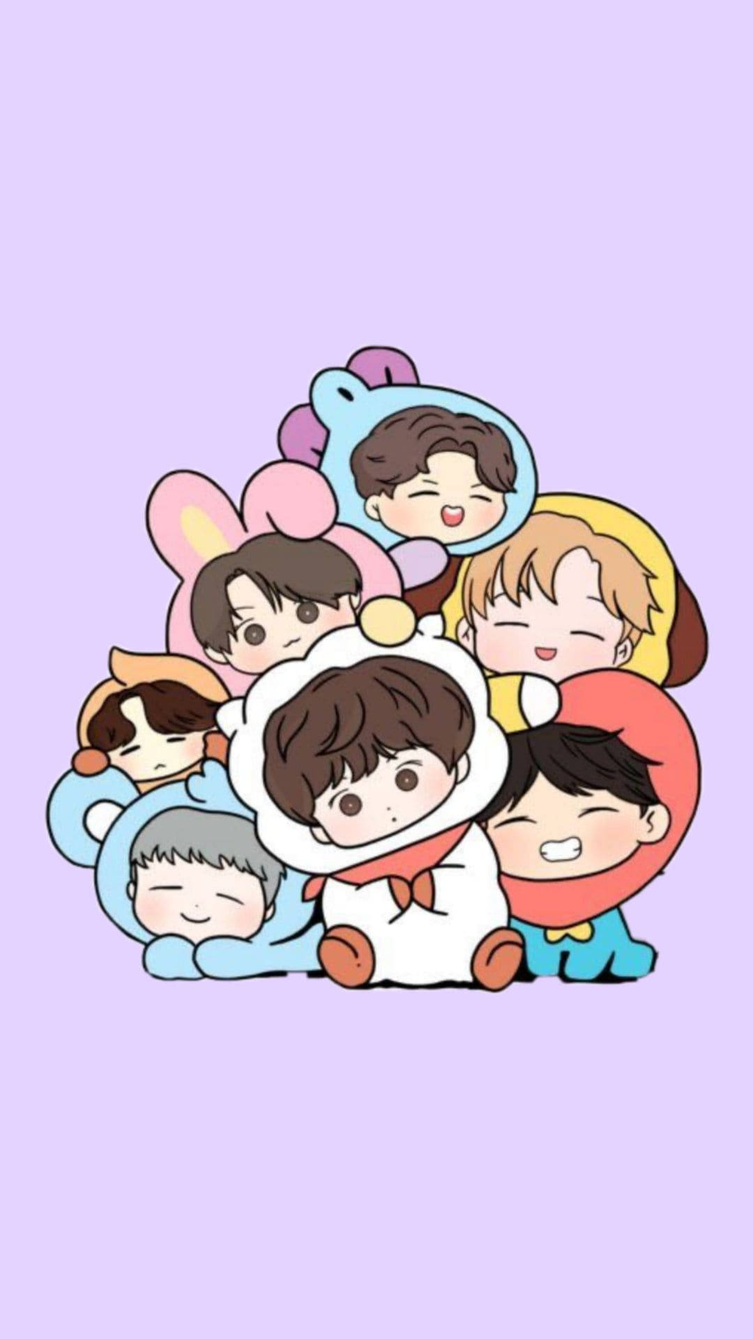 BTS चिबी ढेर — बीटीएस वॉलपेपर