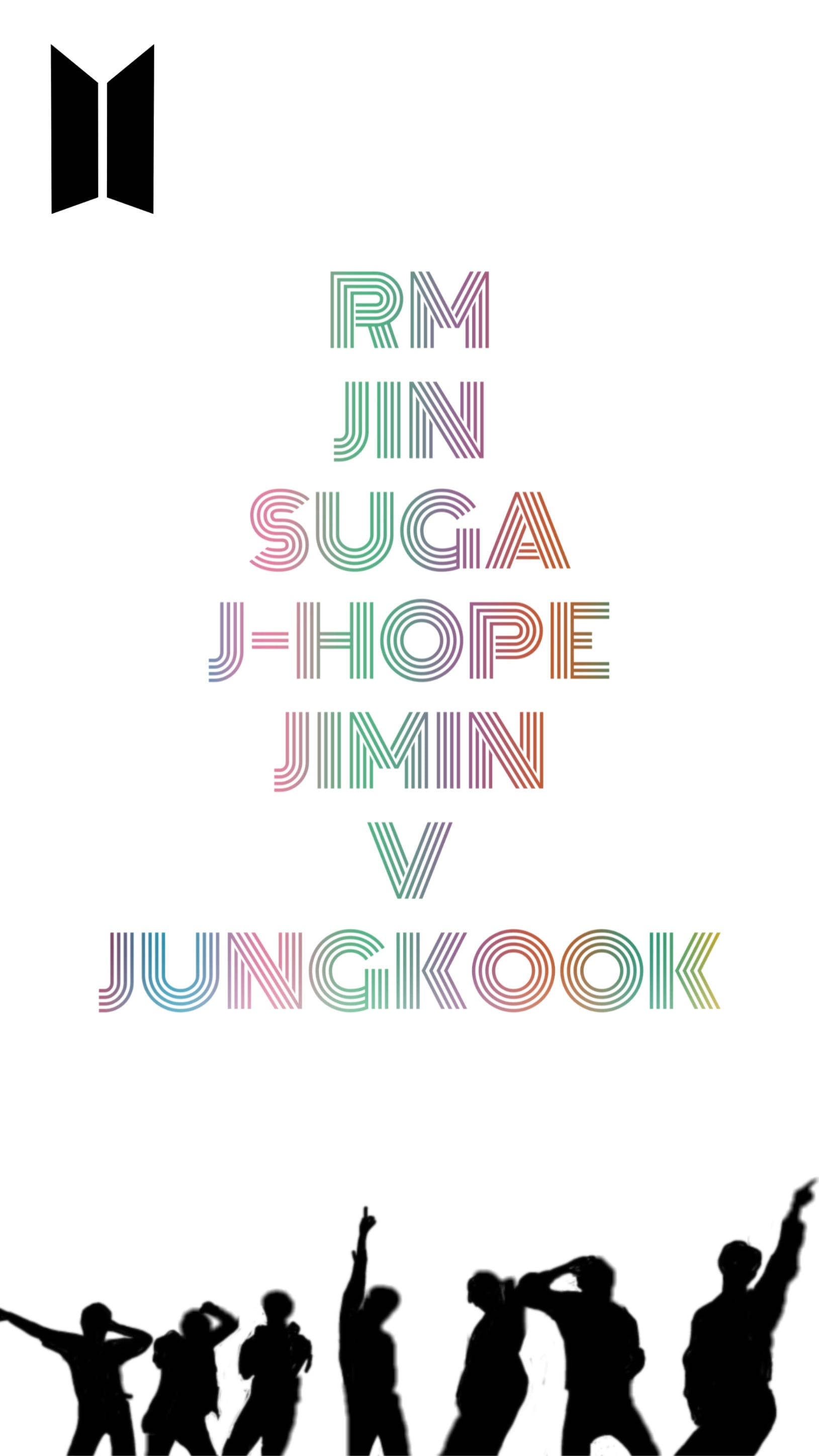 BTS डायनामाइट सदस्यों के नाम वॉलपेपर