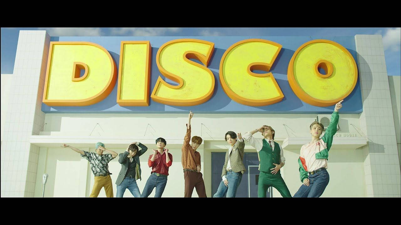 BTS डेस्कटॉप डायनामाइट डिस्को साइन वॉलपेपर
