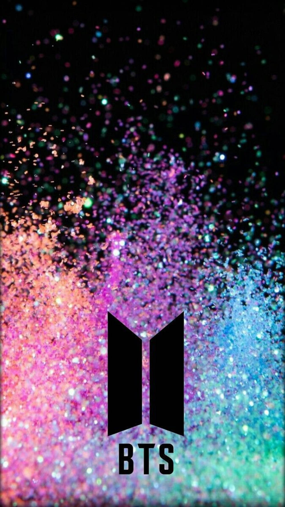 BTS फोन के लिए स्टाइलिश पोस्टर — बीटीएस लोगो एनिमेटेड वॉलपेपर