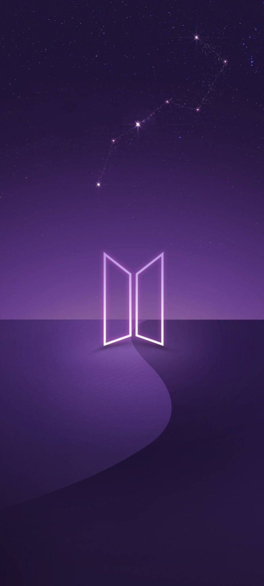 BTS बैंगनी लोगो वॉलपेपर — बीटीएस लोगो एनिमेटेड वॉलपेपर