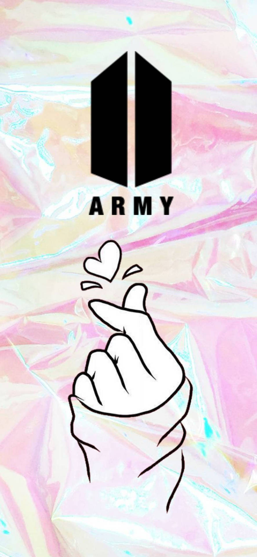 BTS लोगो फिंगर हार्ट वॉलपेपर — बीटीएस लोगो एनिमेटेड वॉलपेपर