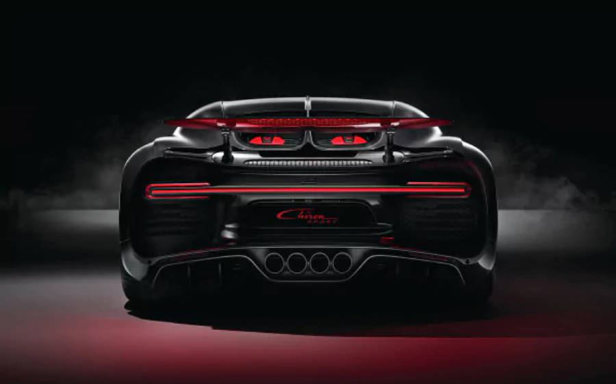 Bugatti Chiron पिछला दृश्य 4K वॉलपेपर