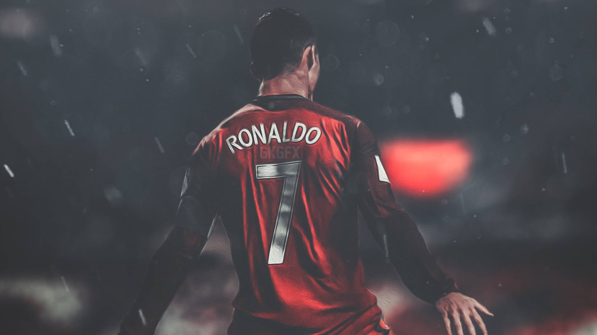 CR7 HD फुटबॉल खेल बारिश वॉलपेपर