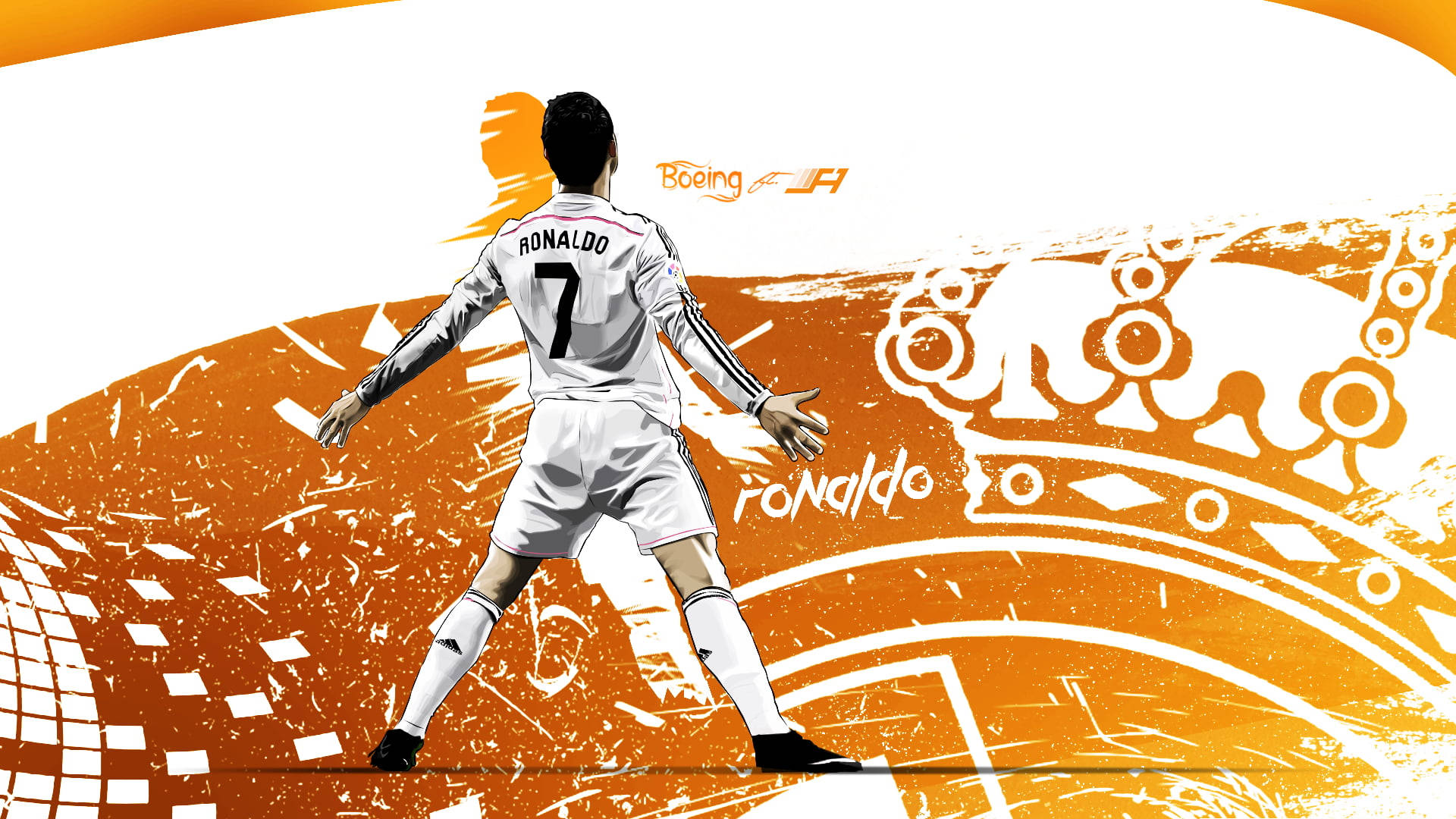 CR7 HD ऑरेंज आर्टवर्क वॉलपेपर
