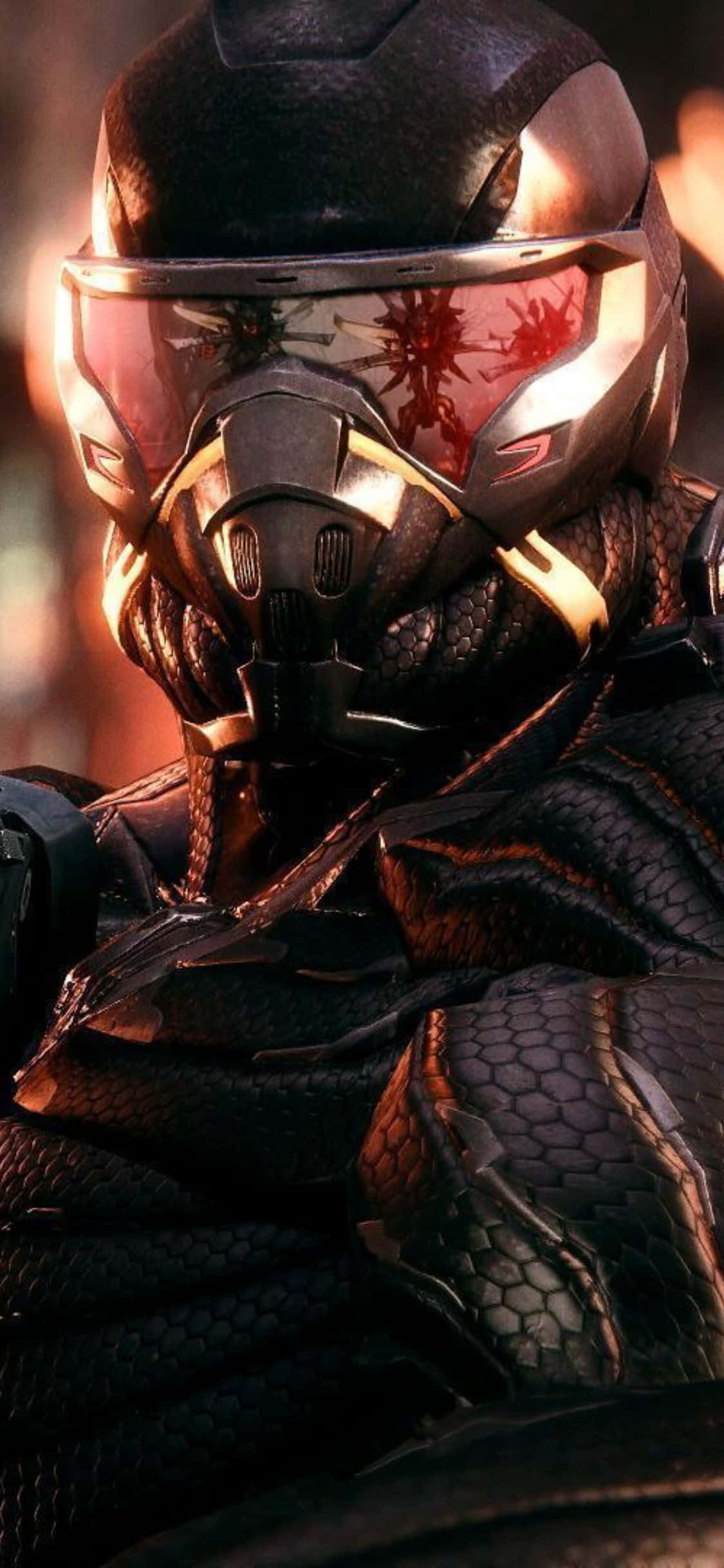 Crysis 3 खेलते हुए iPhone X को प्रदर्शित करें वॉलपेपर