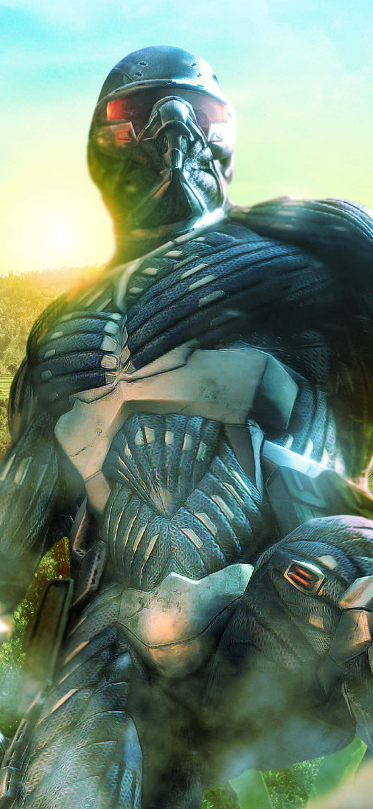 Crysis Warhead बैकग्राउंड के साथ iPhone Xs Max वॉलपेपर