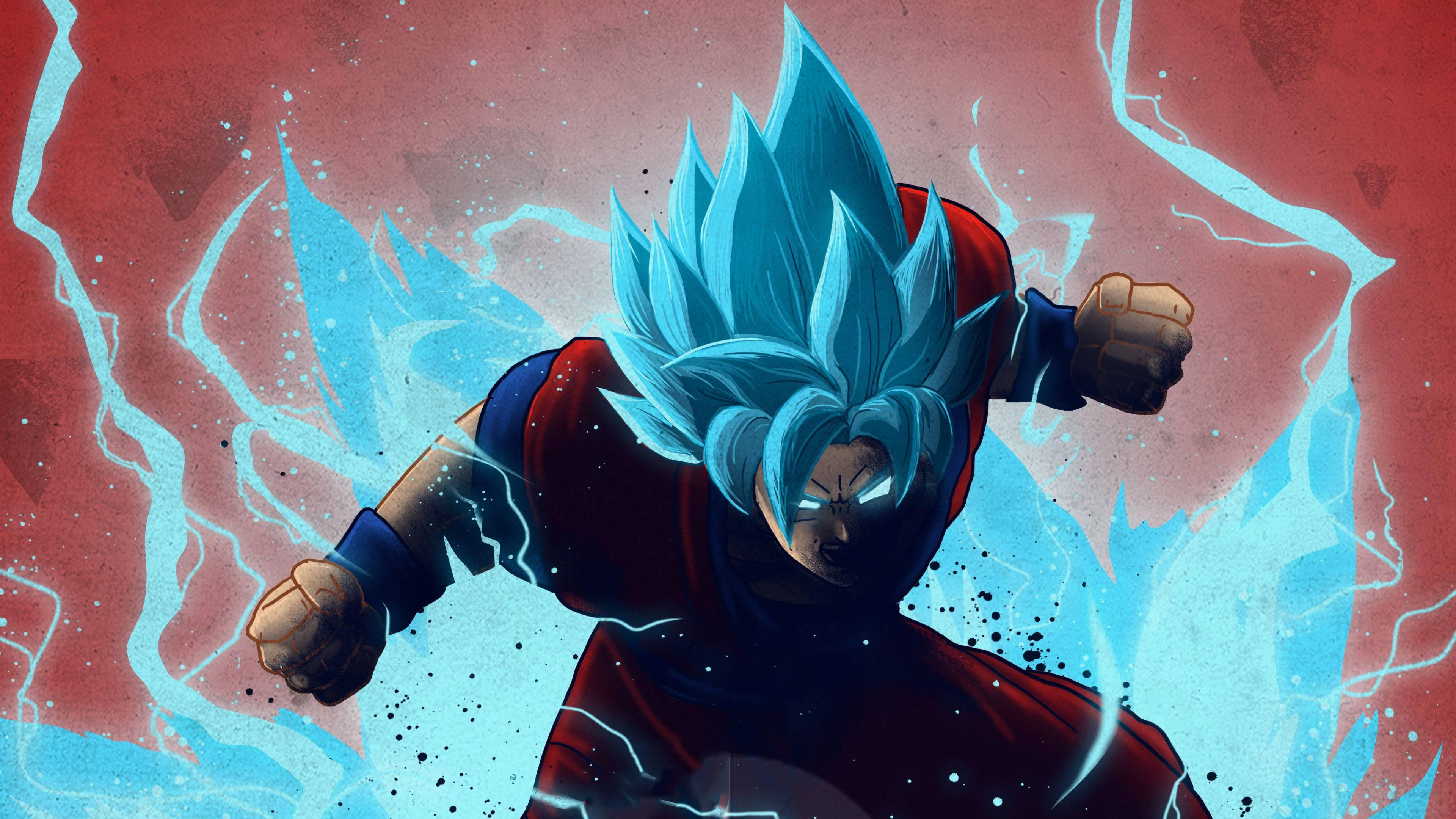 सुपर सैयान ब्लू गोकू DBZ 4K वॉलपेपर