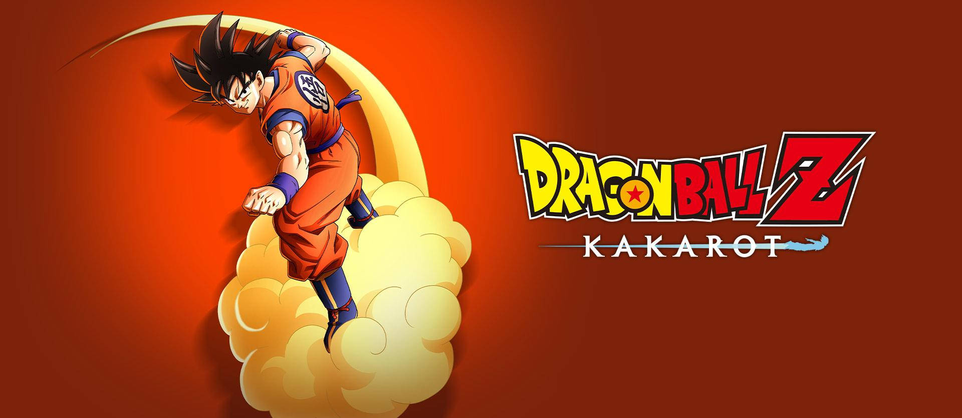 Dbz लोगो के साथ गोकू की छवि वॉलपेपर