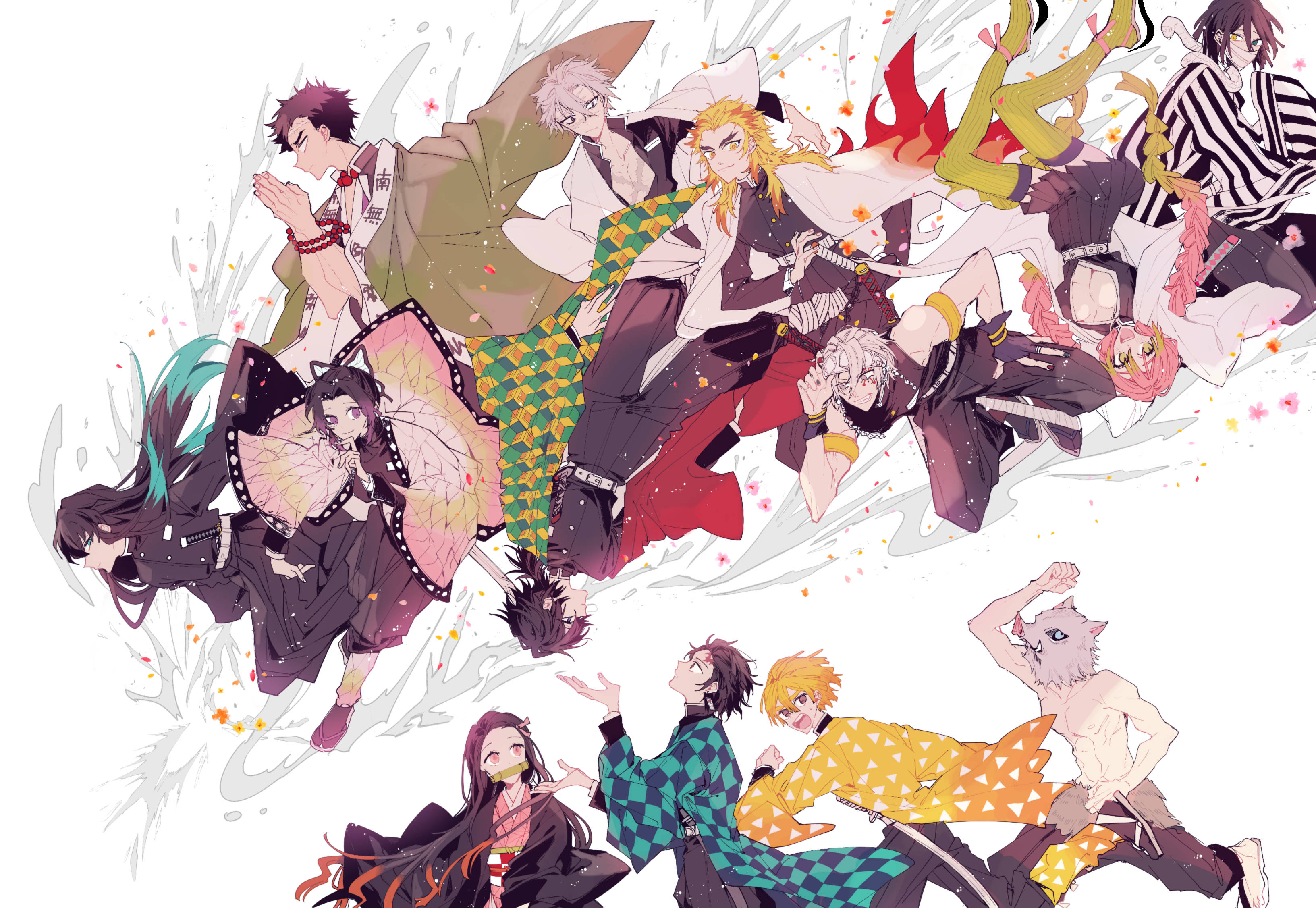 Demon Slayer 4K मज़ा वॉलपेपर