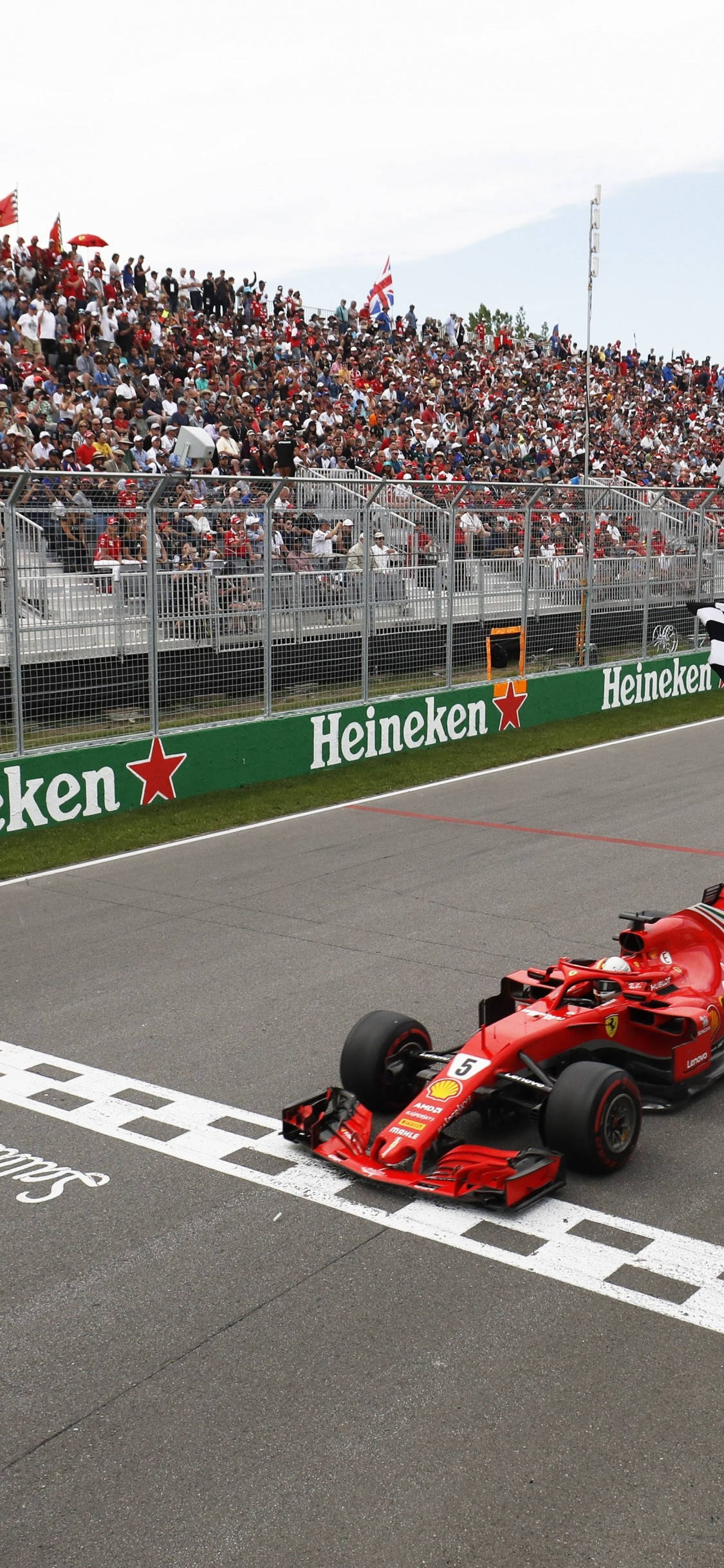F1 वेट्टेल फिनिश लाइन iPhone वॉलपेपर