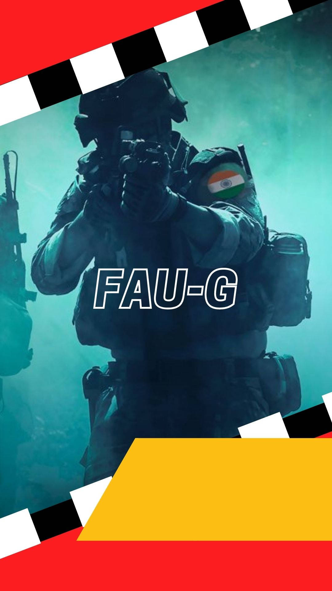 सैनिक बंदूक ताने हुए FAU-G रंगीन वॉलपेपर