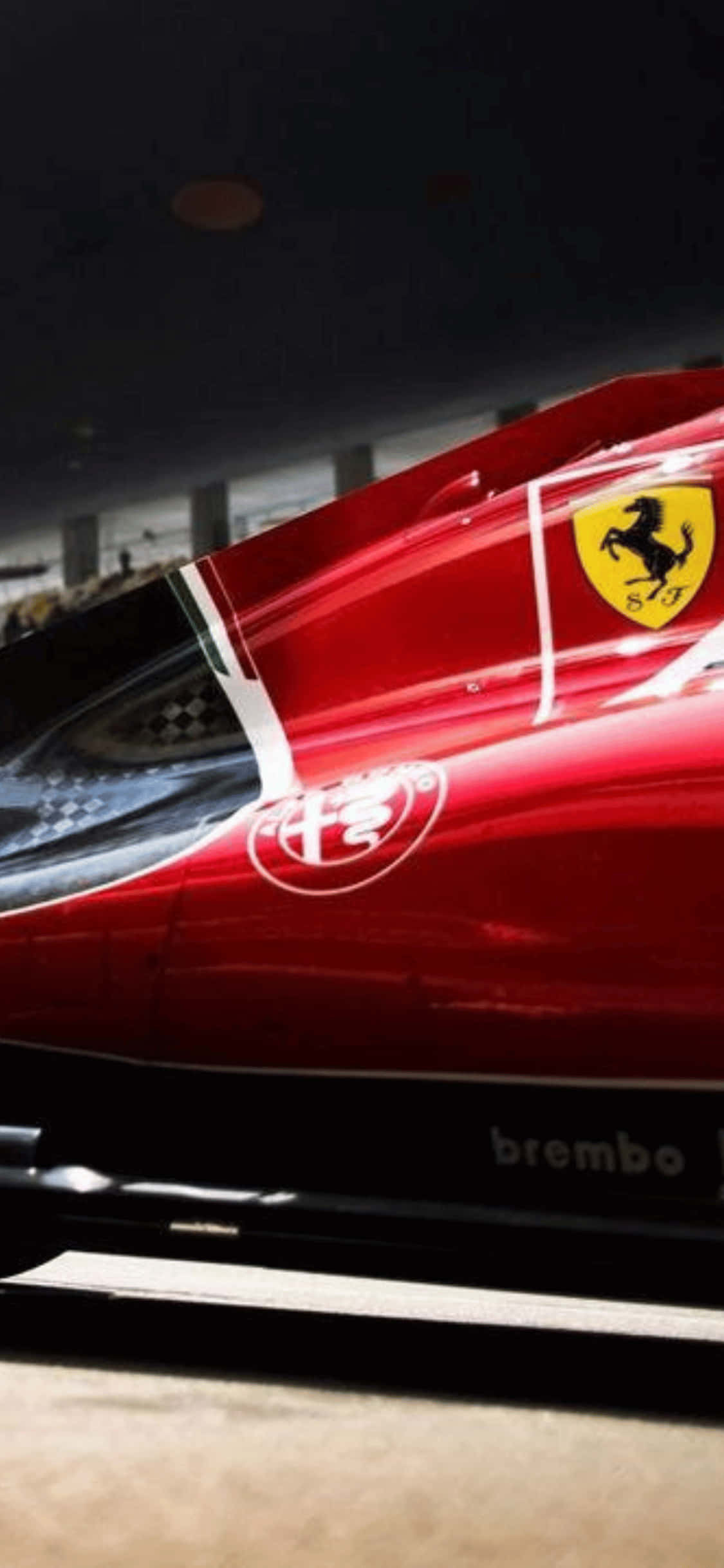 Ferrari In Side iPhone Xs F1 2018 Background वॉलपेपर