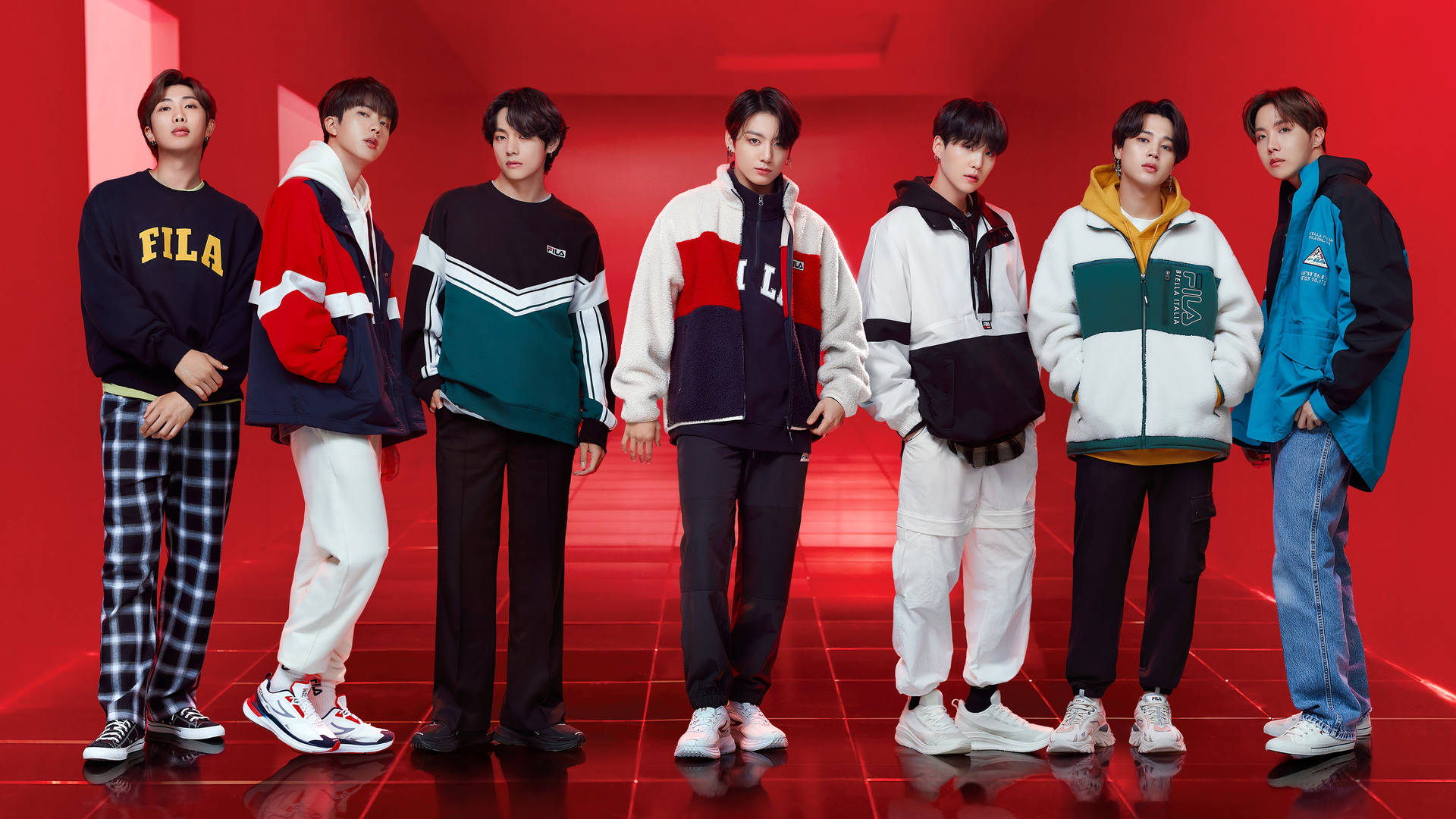 FILA कूल BTS लैपटॉप वॉलपेपर