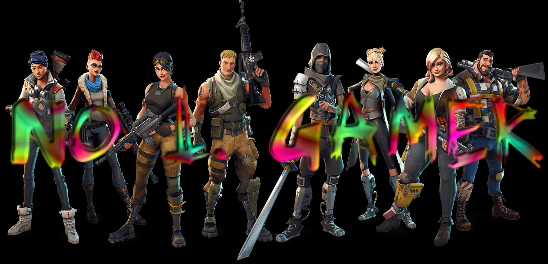 Fortnite पात्र गैर गेमर ग्राफिक वॉलपेपर
