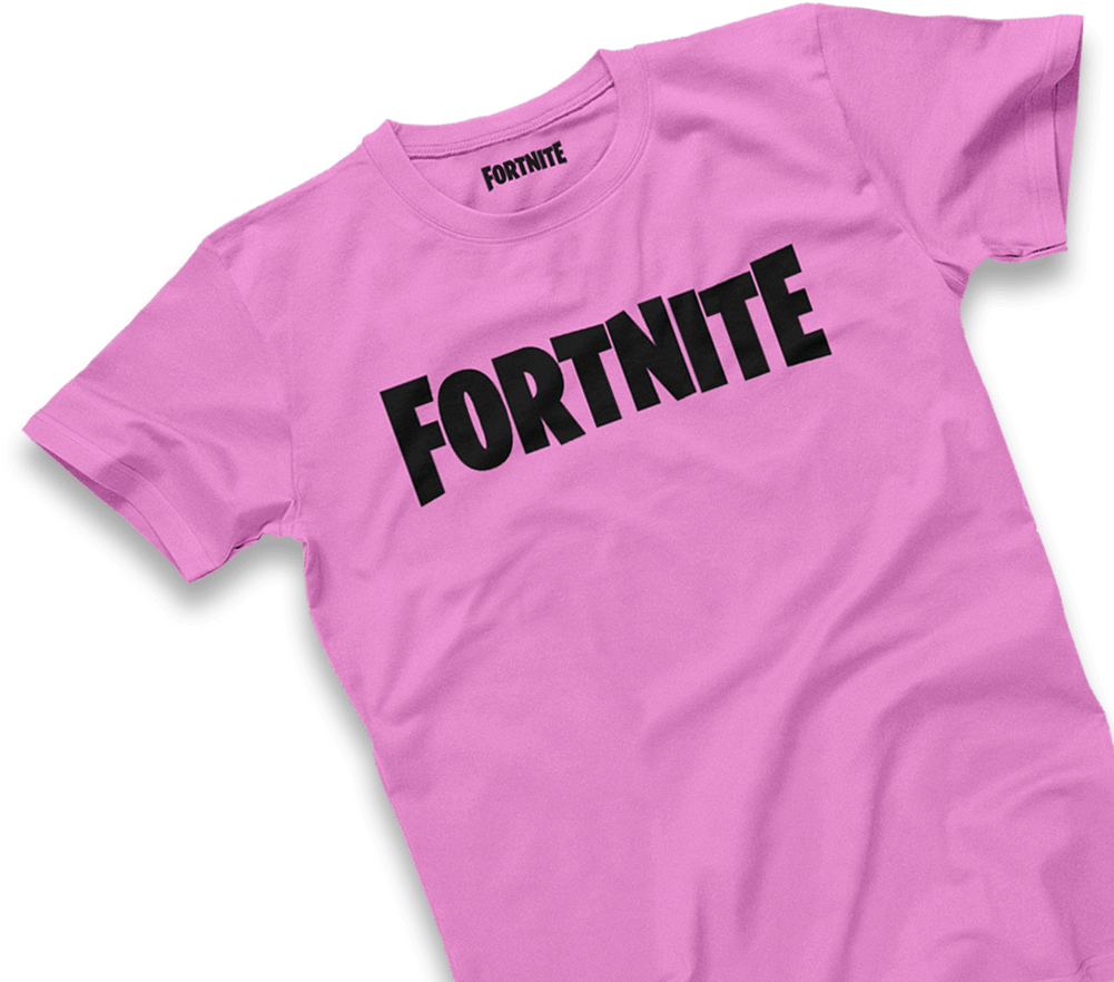 Fortnite लोगो गुलाबी टी-शर्ट वॉलपेपर