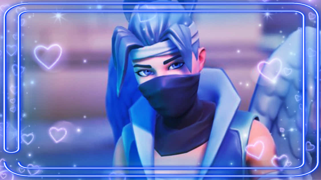 Fortnite Kuno नीले दिल वॉलपेपर