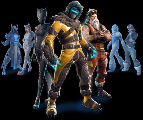 Fortnite कैरेक्टर स्किन्स शोकेस वॉलपेपर