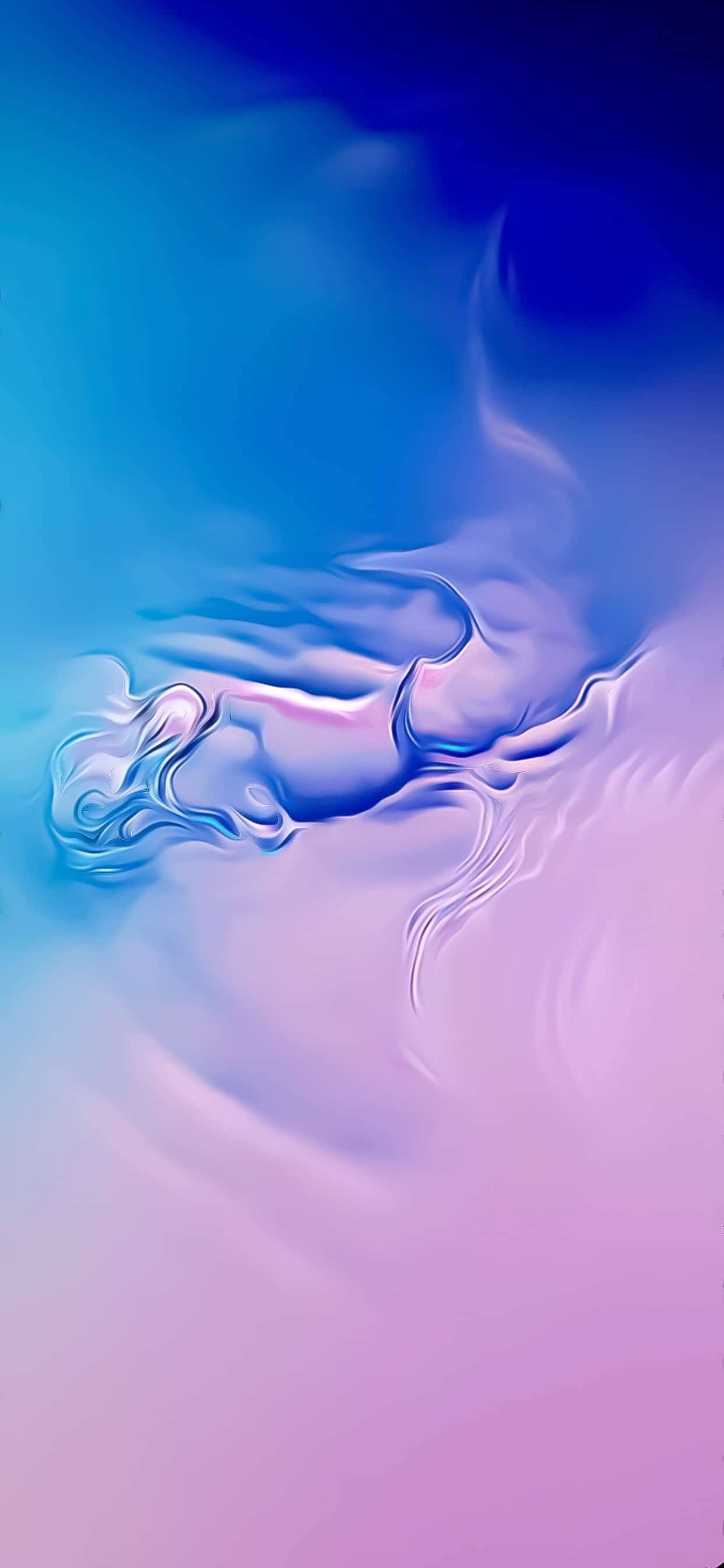 Galaxy S10 गुलाबी और नीला ग्रेडिएंट वॉलपेपर