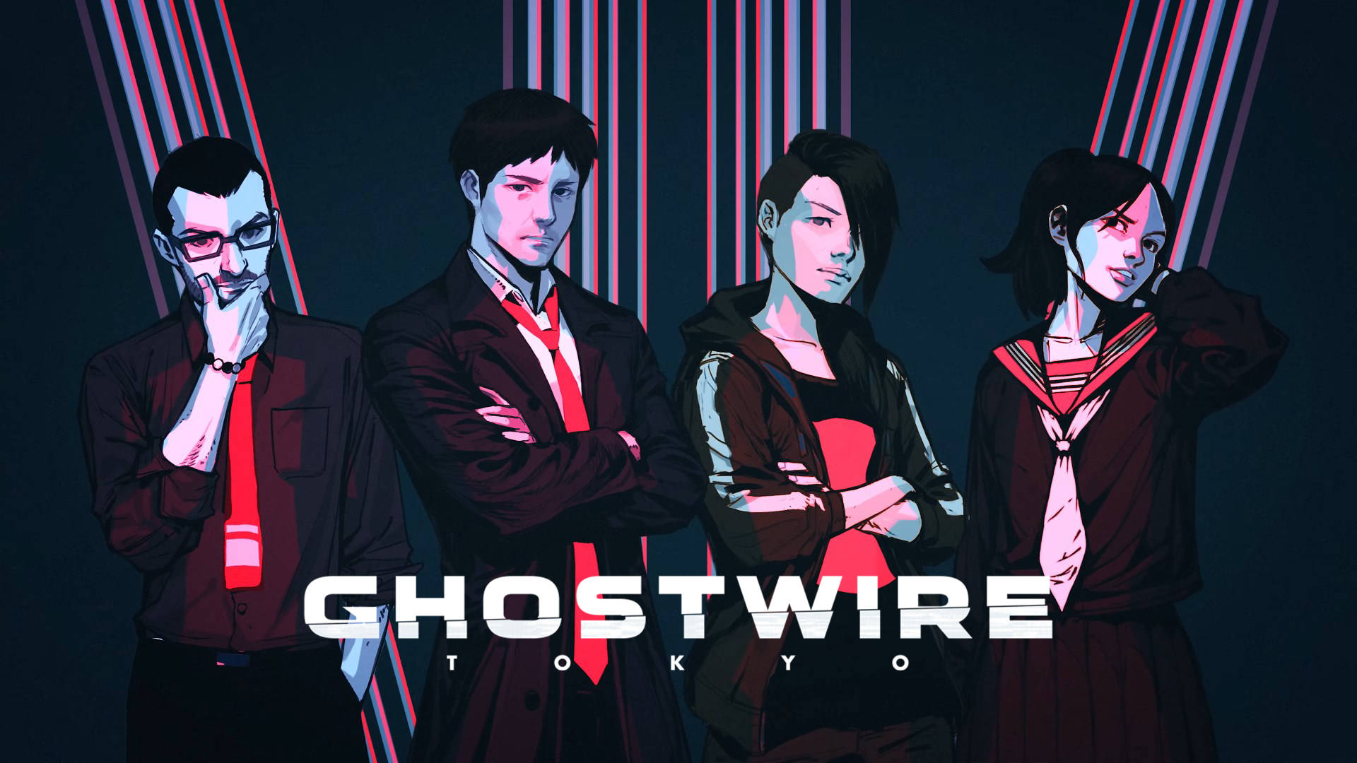 Ghostwire Tokyo गेम में रहस्यमय मानव शत्रु वॉलपेपर