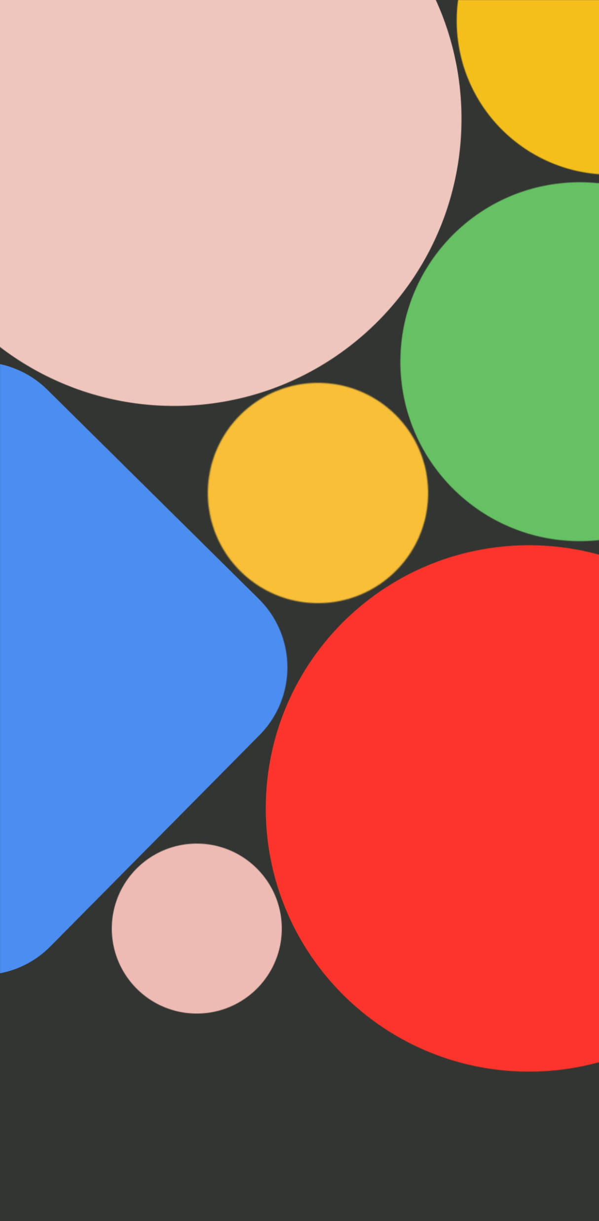 रंगीन आकृतियाँ Google Pixel 4 पृष्ठभूमि वॉलपेपर