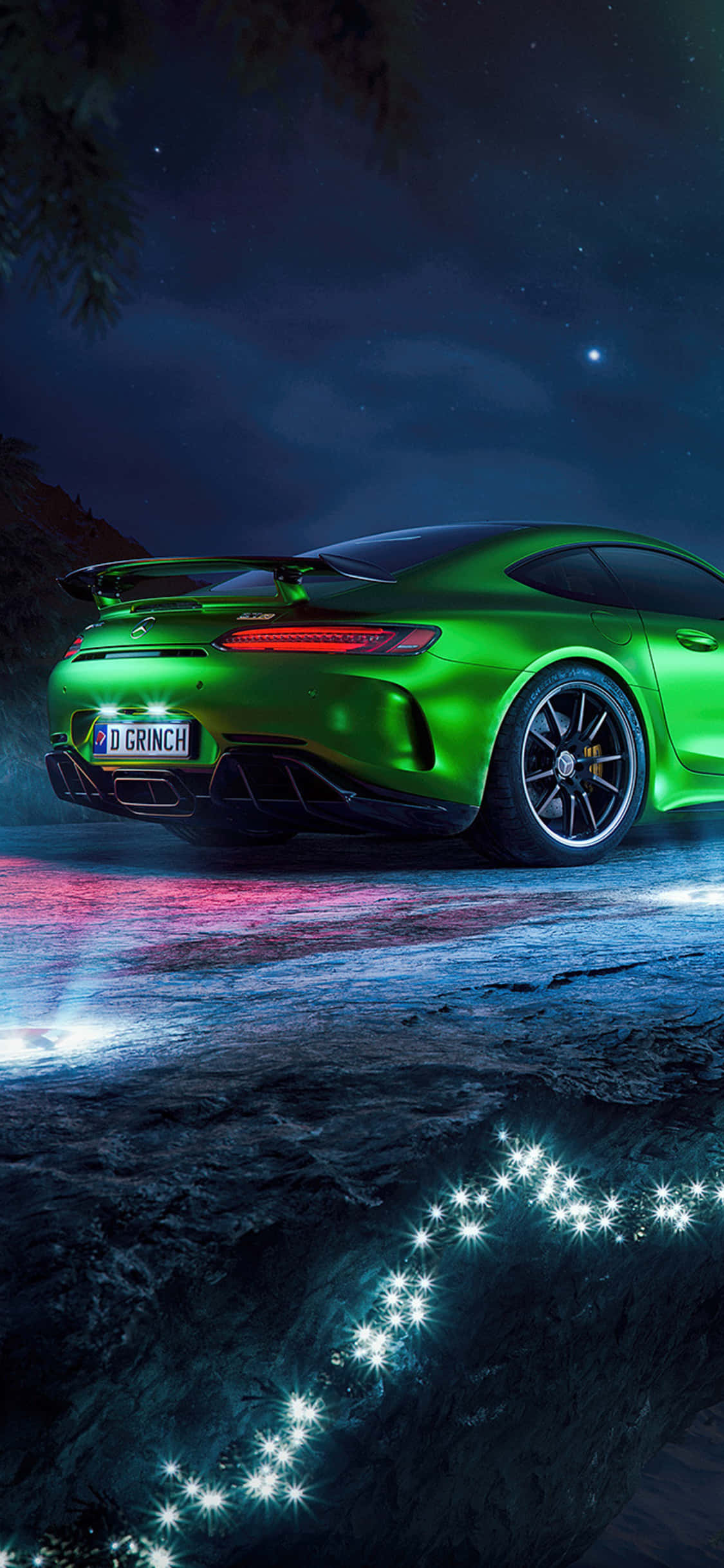 GT R ग्रीन iPhone Xs Mercedes Amg बैकग्राउंड वॉलपेपर
