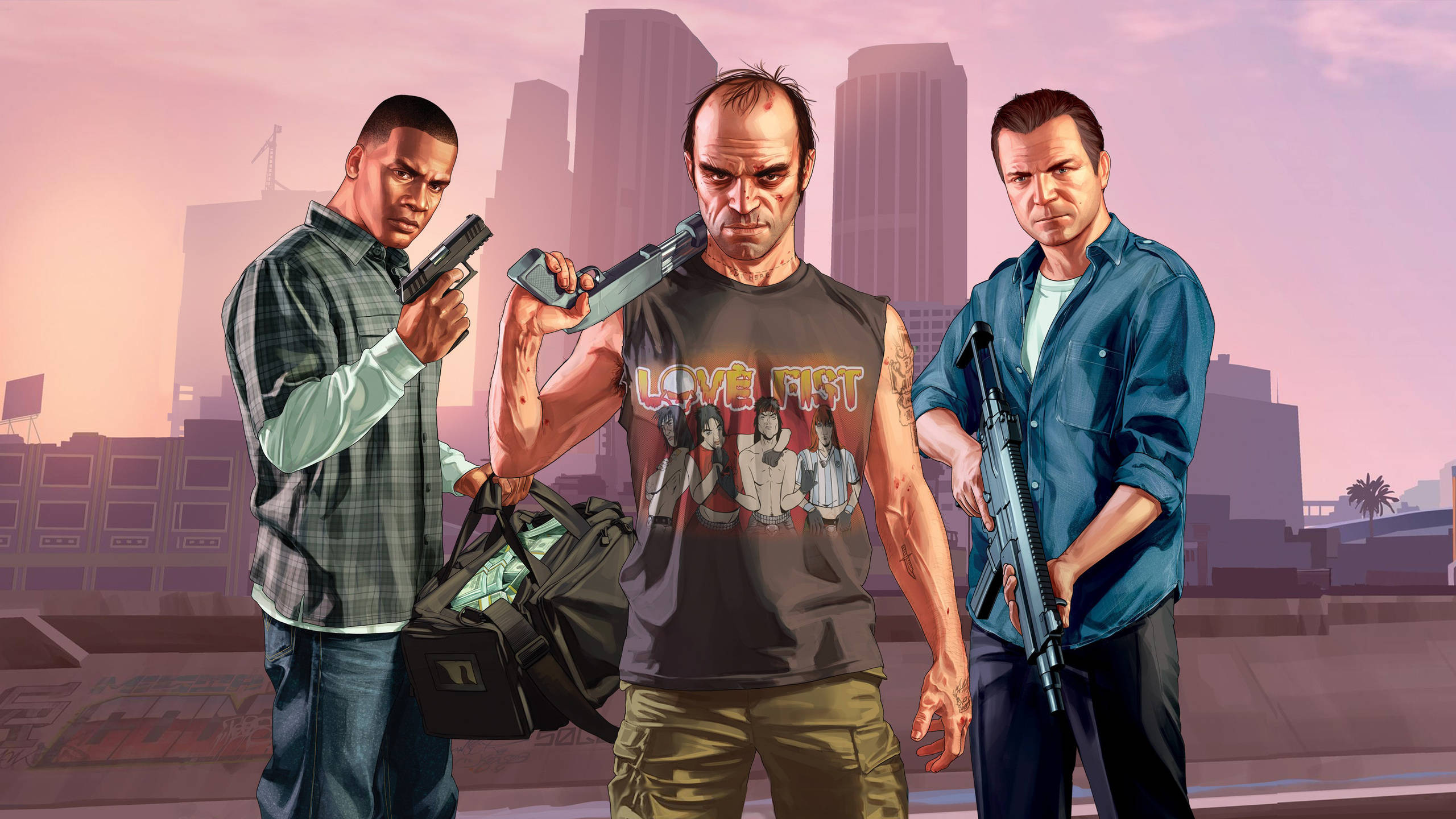 GTA 5 2560x1440 कठोर पात्र वॉलपेपर