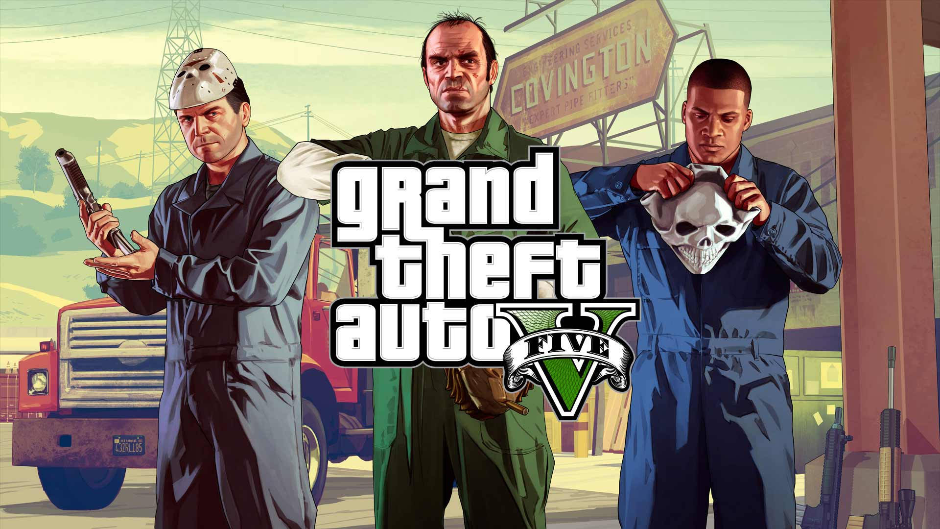 GTA 5 का रोमांचक डकैती दृश्य शानदार 1080p में वॉलपेपर