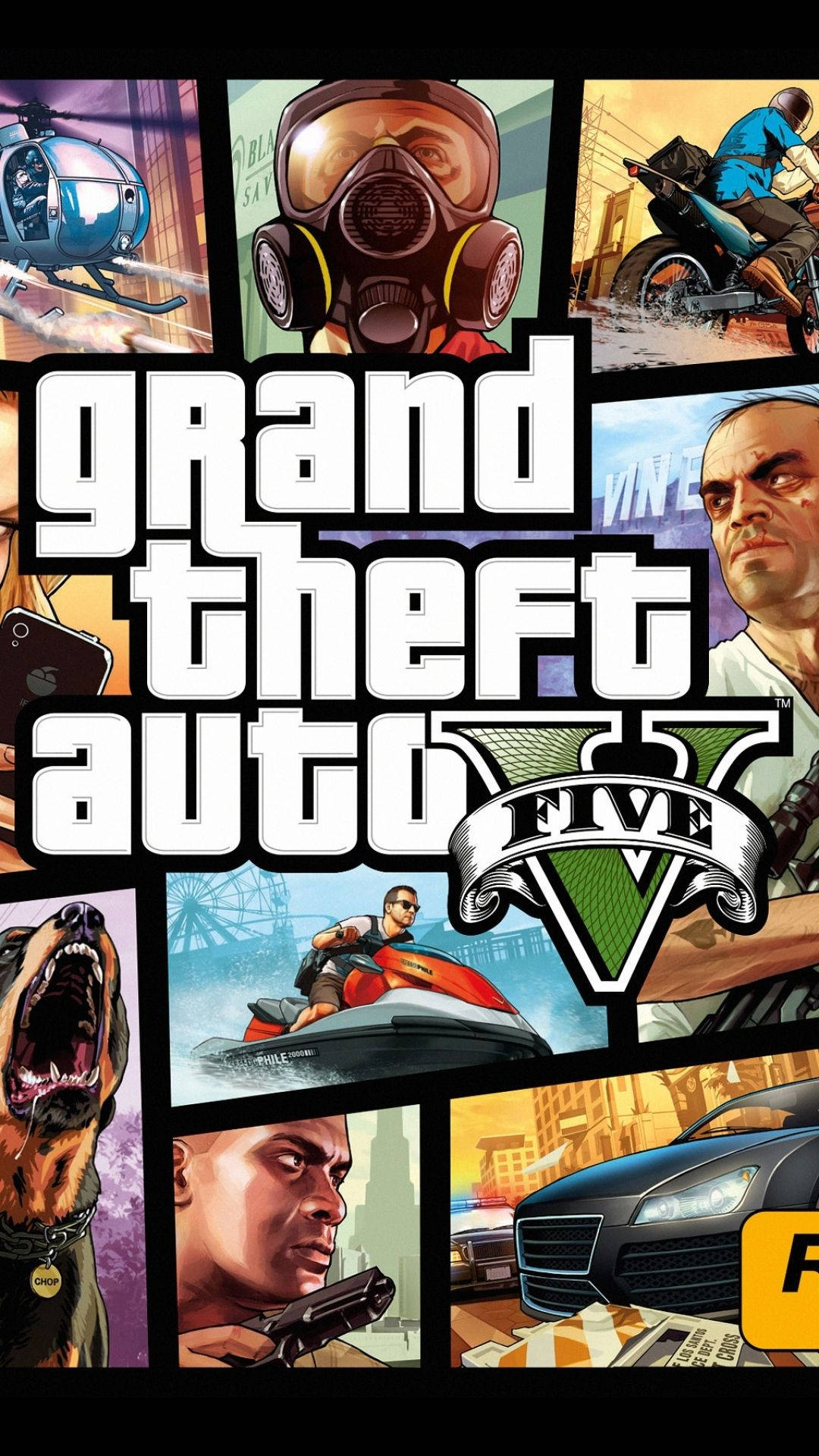 Gta 5 फोन कोलाज पोस्टर वॉलपेपर