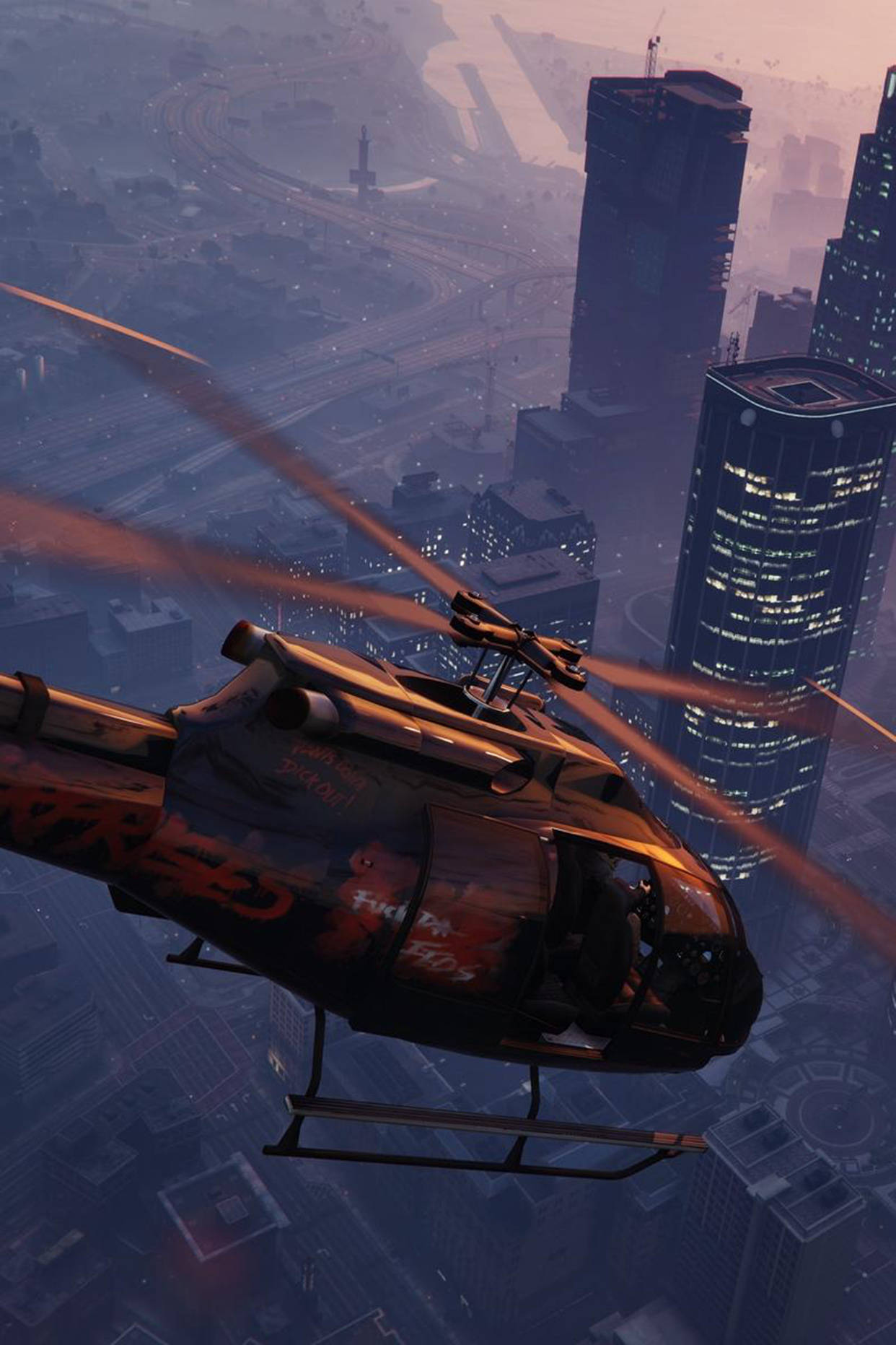 GTA iPhone बज़र्ड हेलीकॉप्टर वॉलपेपर