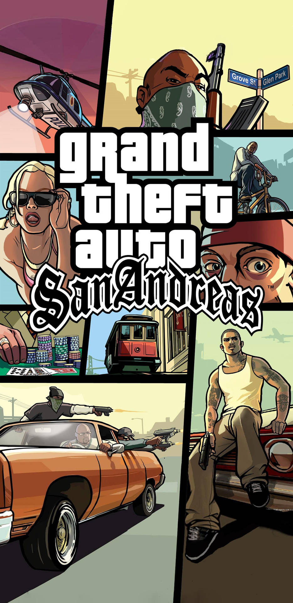 GTA SA 4K एक्शन गेम — जीटीए वॉलपेपर