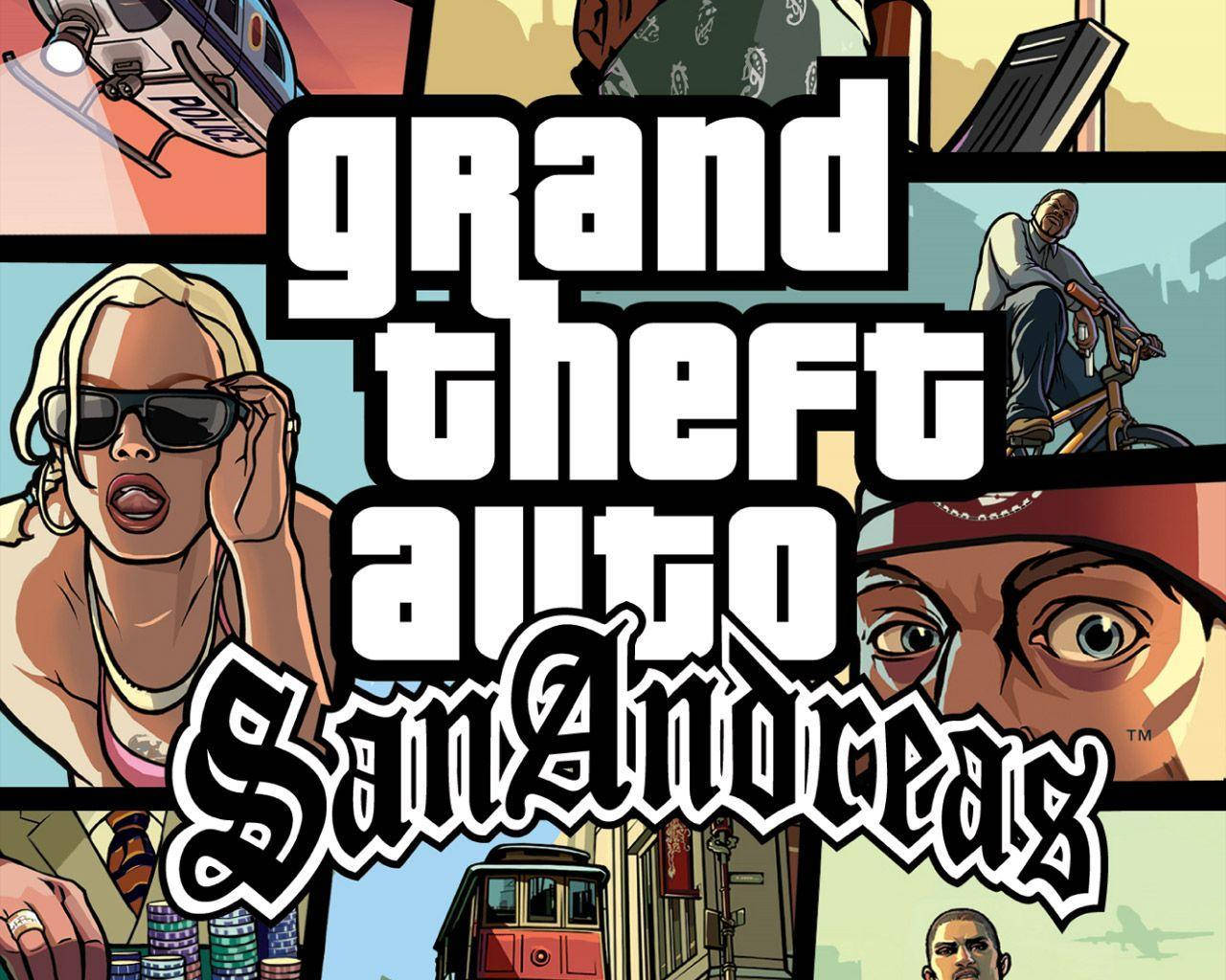GTA San Andreas क्लासिक टाइटल सीन वॉलपेपर