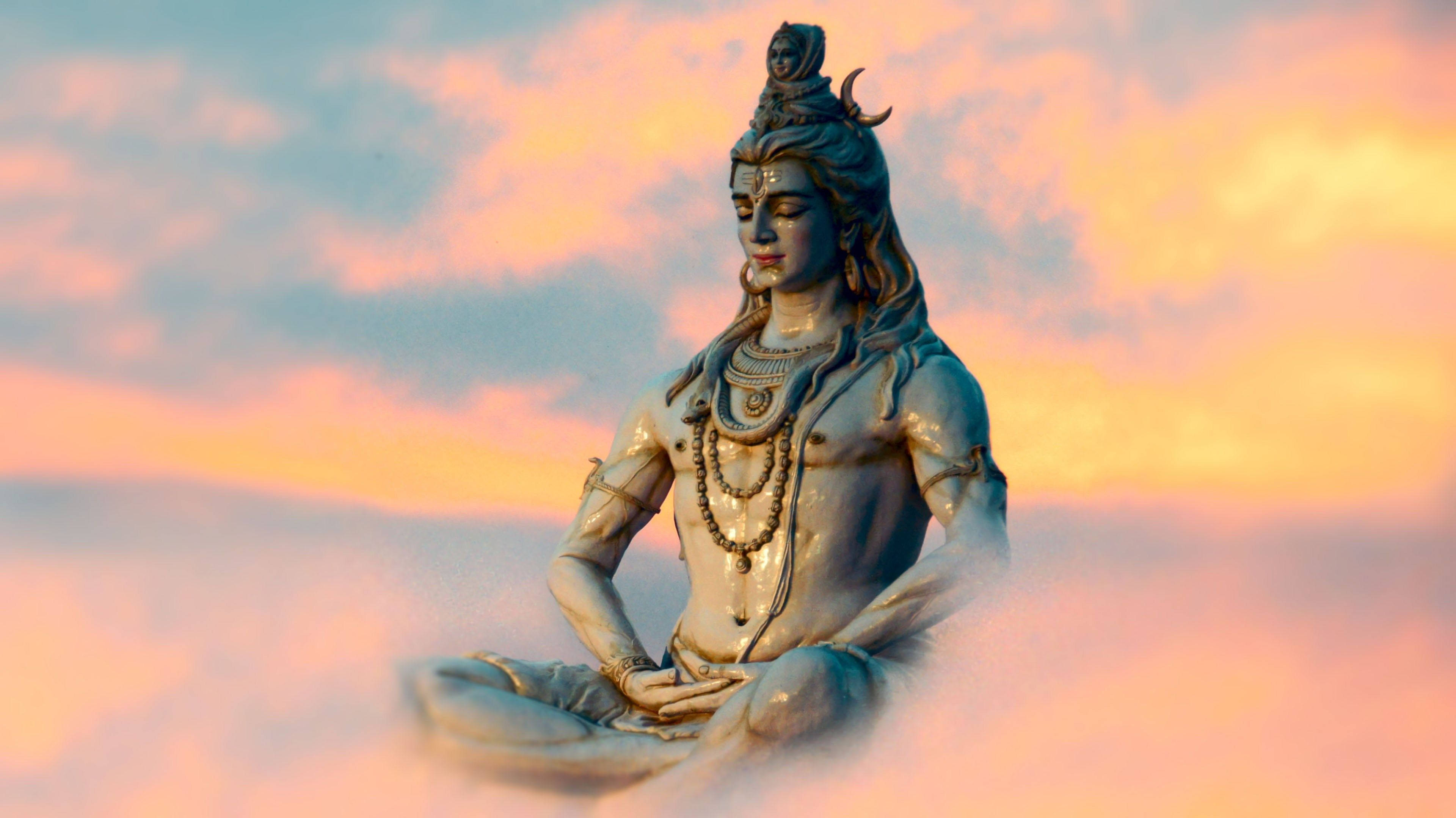 शिव शंकर पेस्टल आसमान पर HD वॉलपेपर