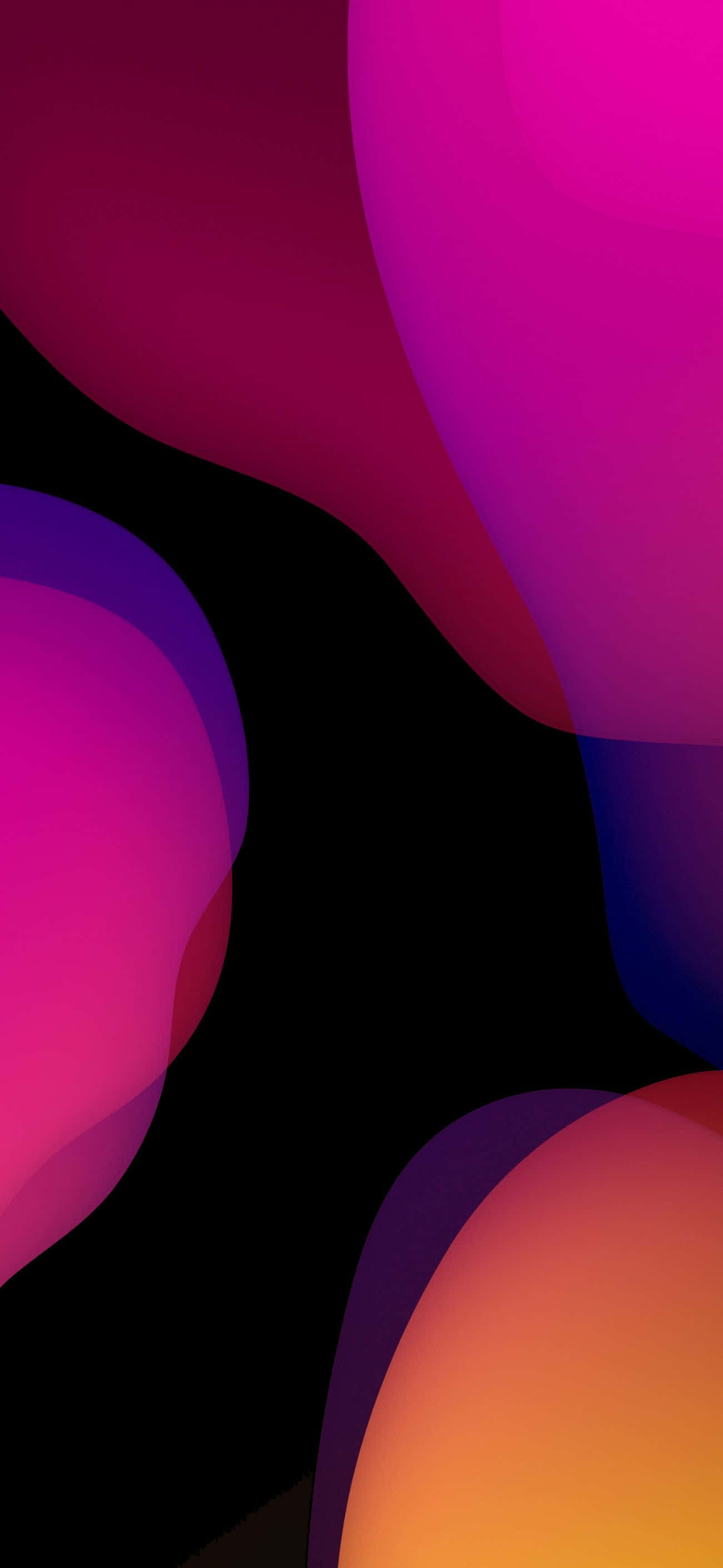 iOS 1 बैंगनी और लाल बुलबुले वॉलपेपर