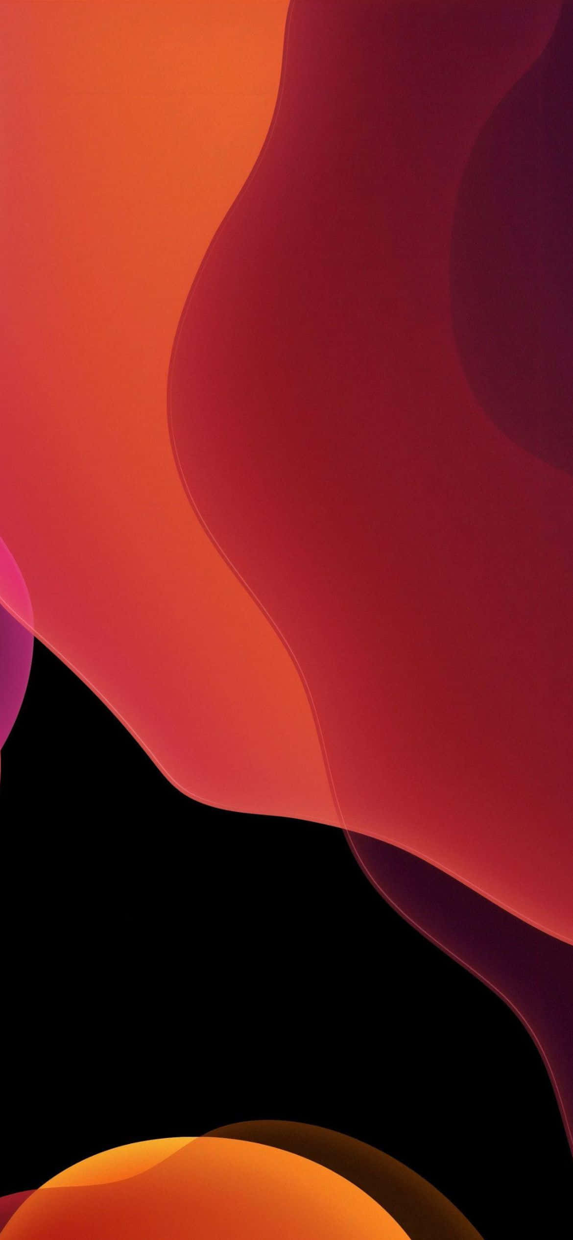 iOS 13 ऑरेंज और ब्लैक बैकग्राउंड वॉलपेपर