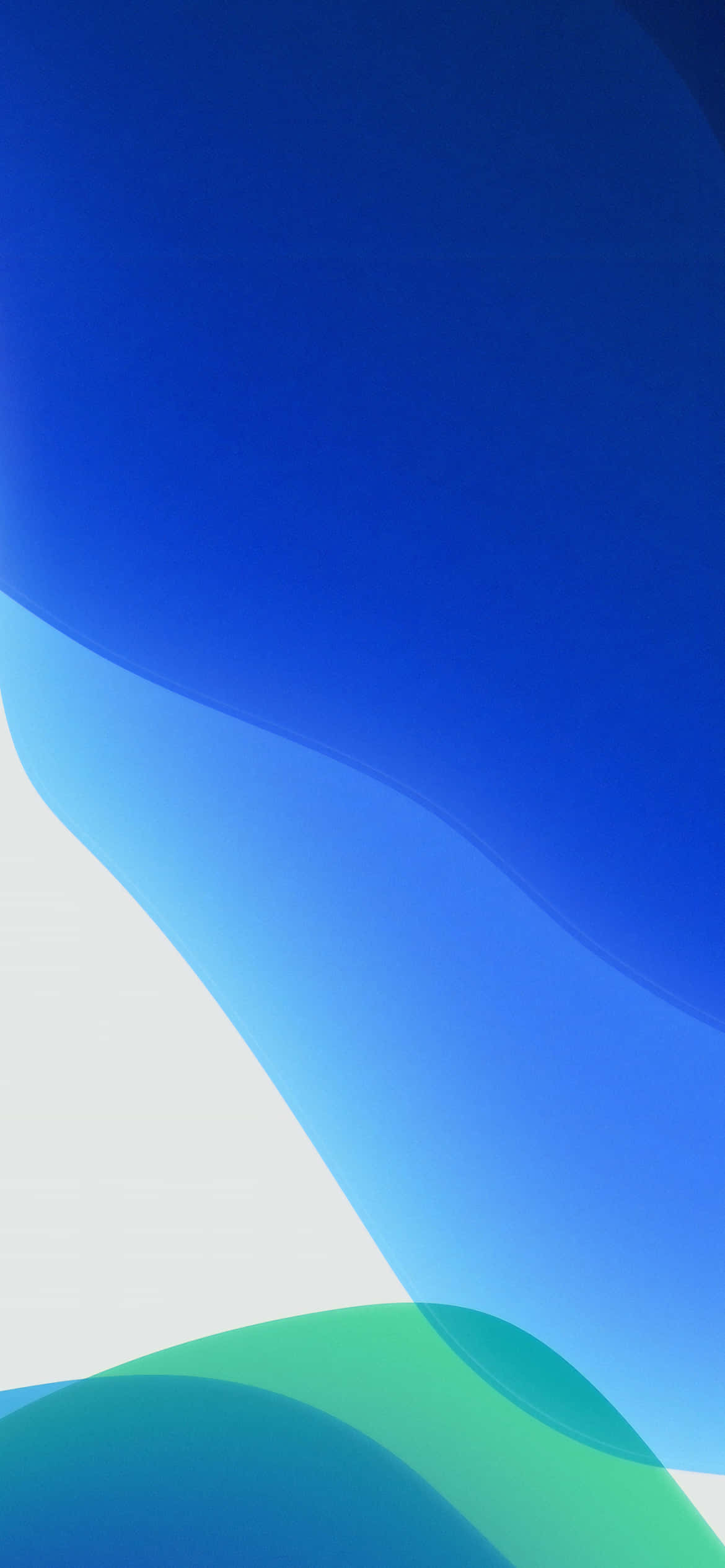 iOS 13 ब्लू व्हाइट बैकग्राउंड वॉलपेपर