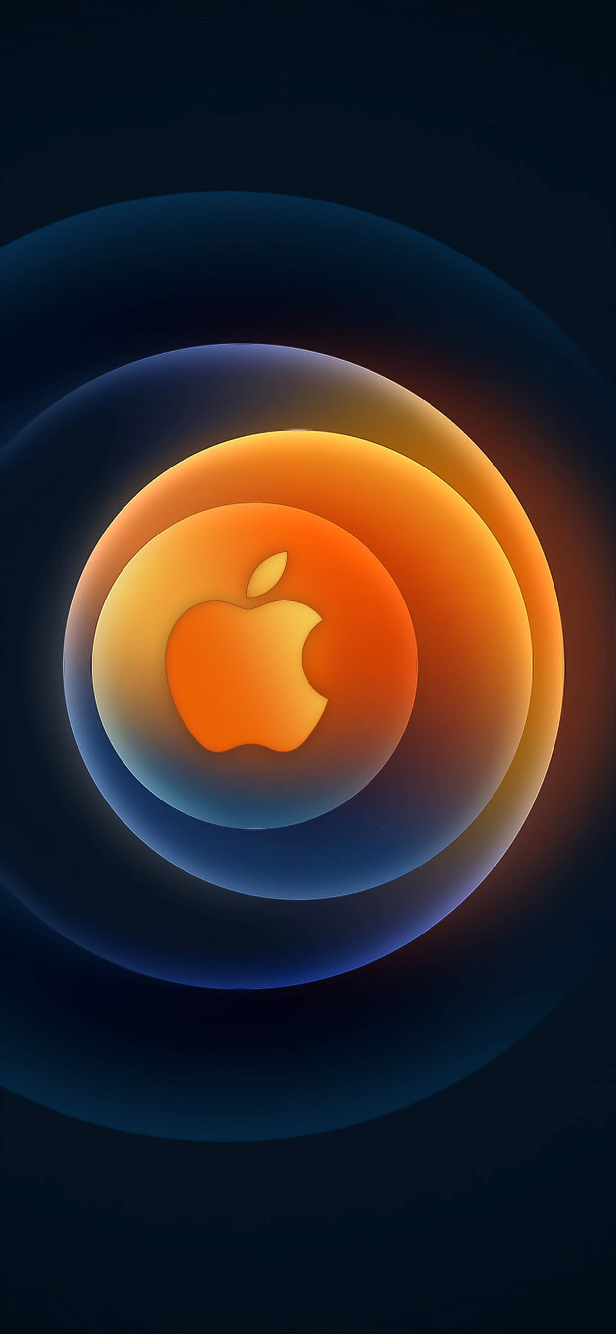 एप्पल लोगो ऑर्ब्स iPhone 12 वॉलपेपर