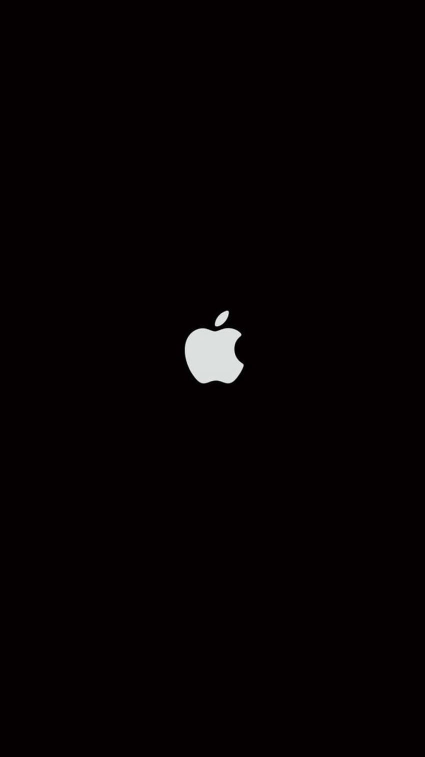 सादा काला iPhone Apple लोगो वॉलपेपर