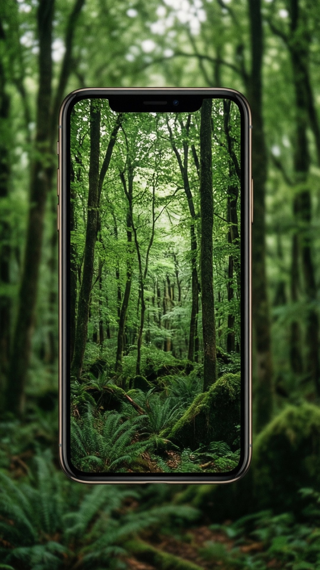रिफ्लेक्शन फॉरेस्ट iPhone X वॉलपेपर