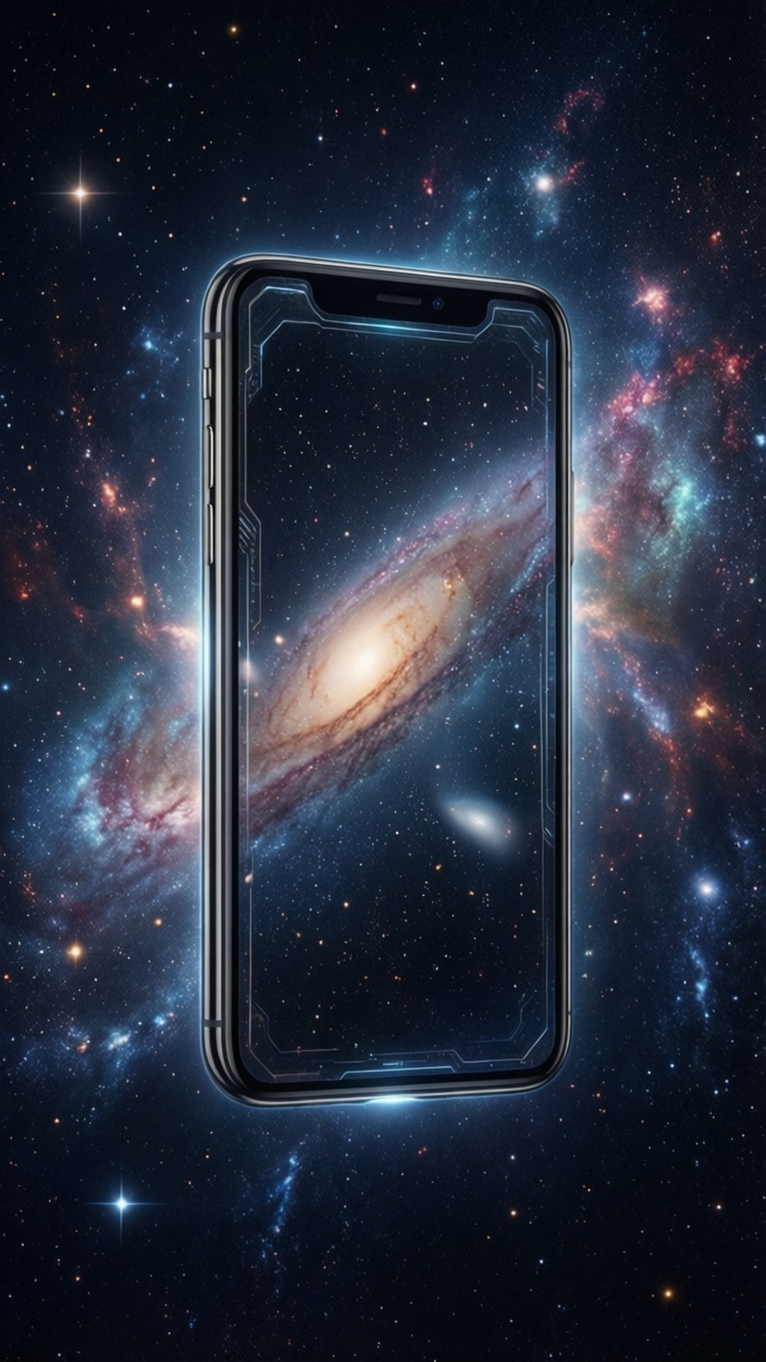 अंतरिक्ष में iPhone X वॉलपेपर