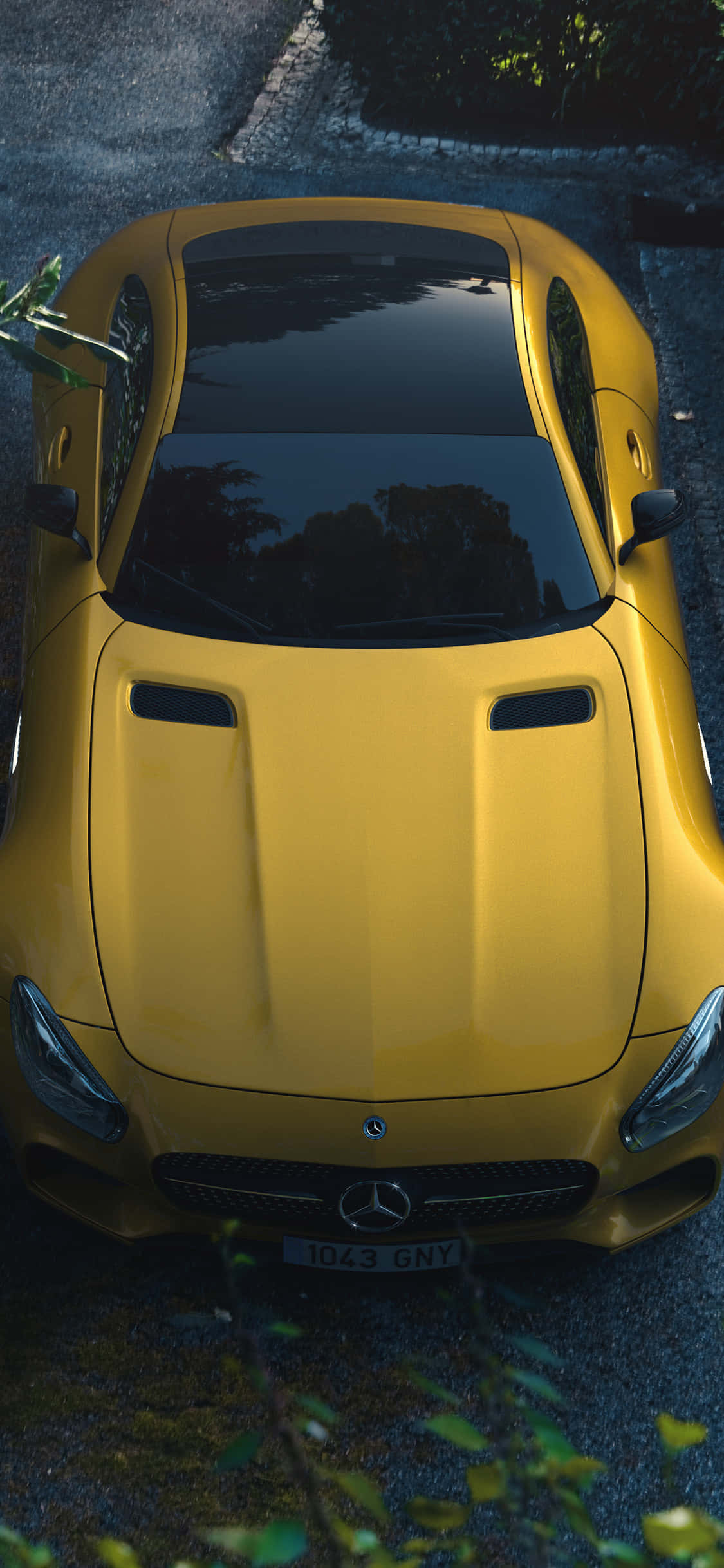 iPhone X Amg Gt-r बैकग्राउंड पीला AMG GT वॉलपेपर