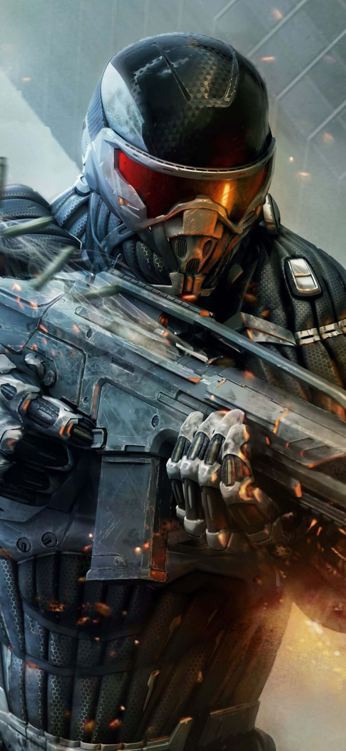 iPhone X Crysis 3 Alcatraz बैकग्राउंड वॉलपेपर