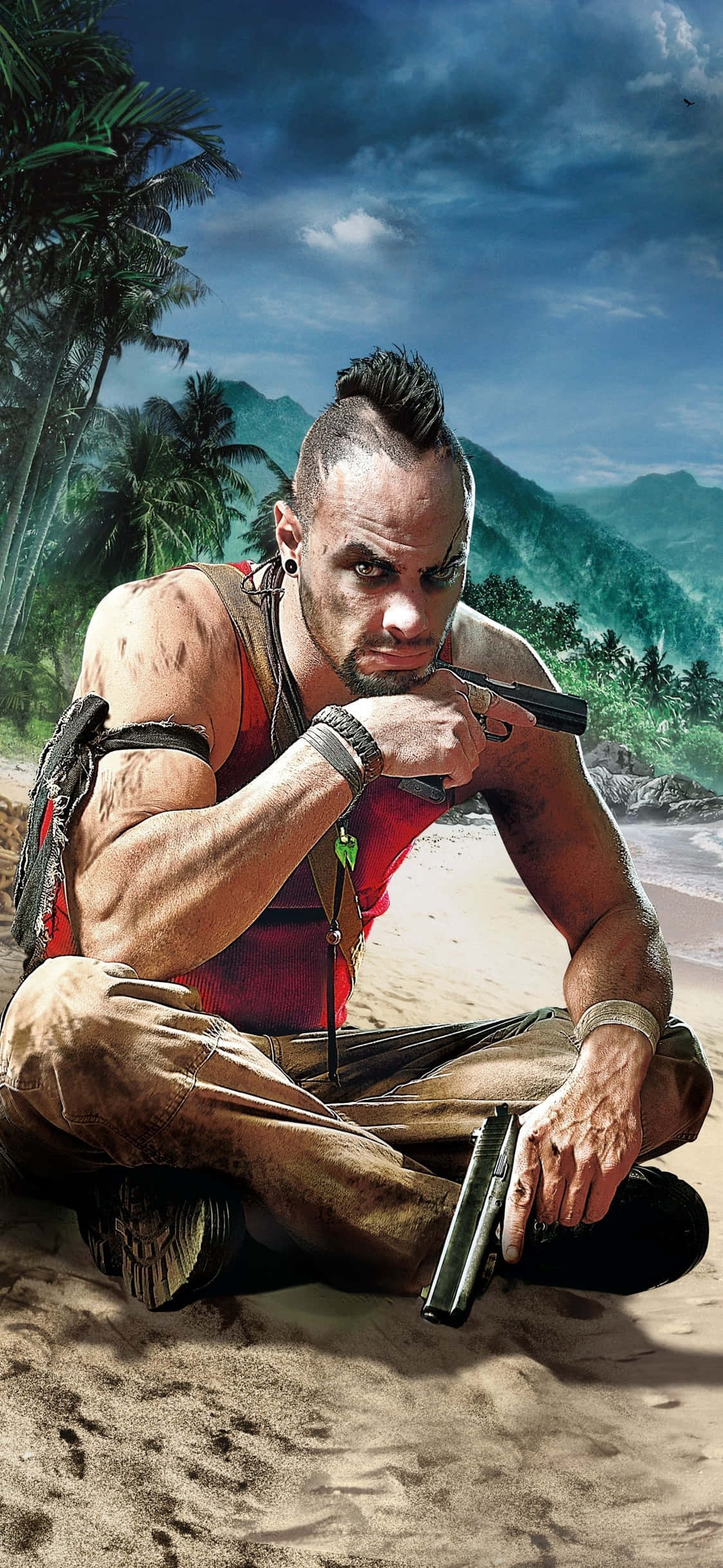 iPhone X Far Cry 3 वास मोंटेनेग्रो रेत बैकग्राउंड वॉलपेपर