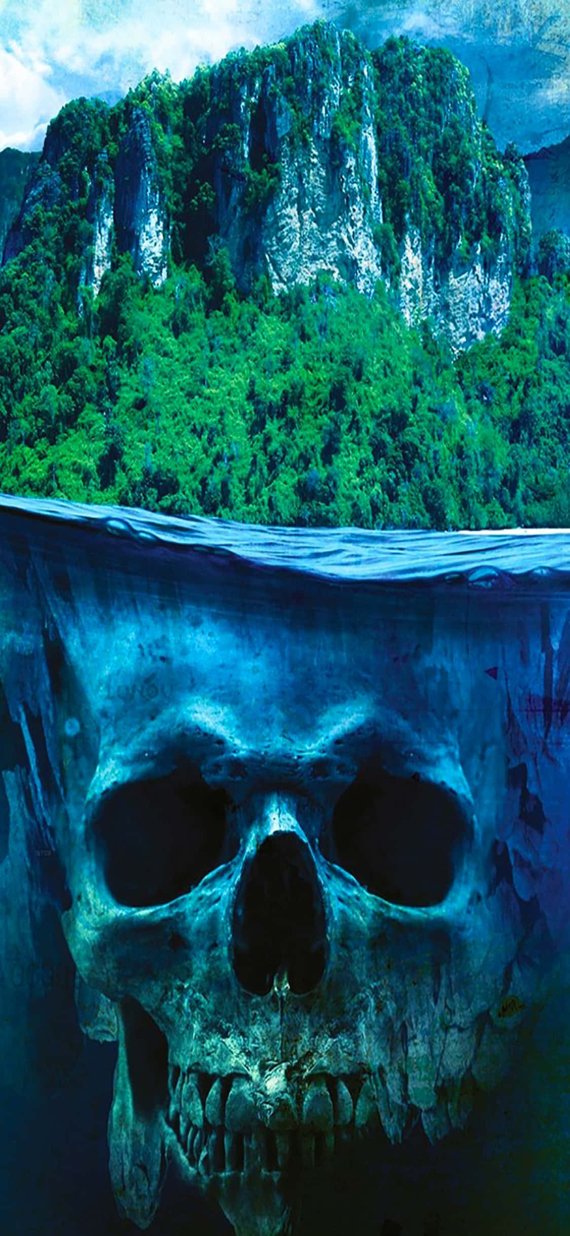 iPhone X Far Cry 3 Rook Islands खोपड़ी बैकग्राउंड वॉलपेपर