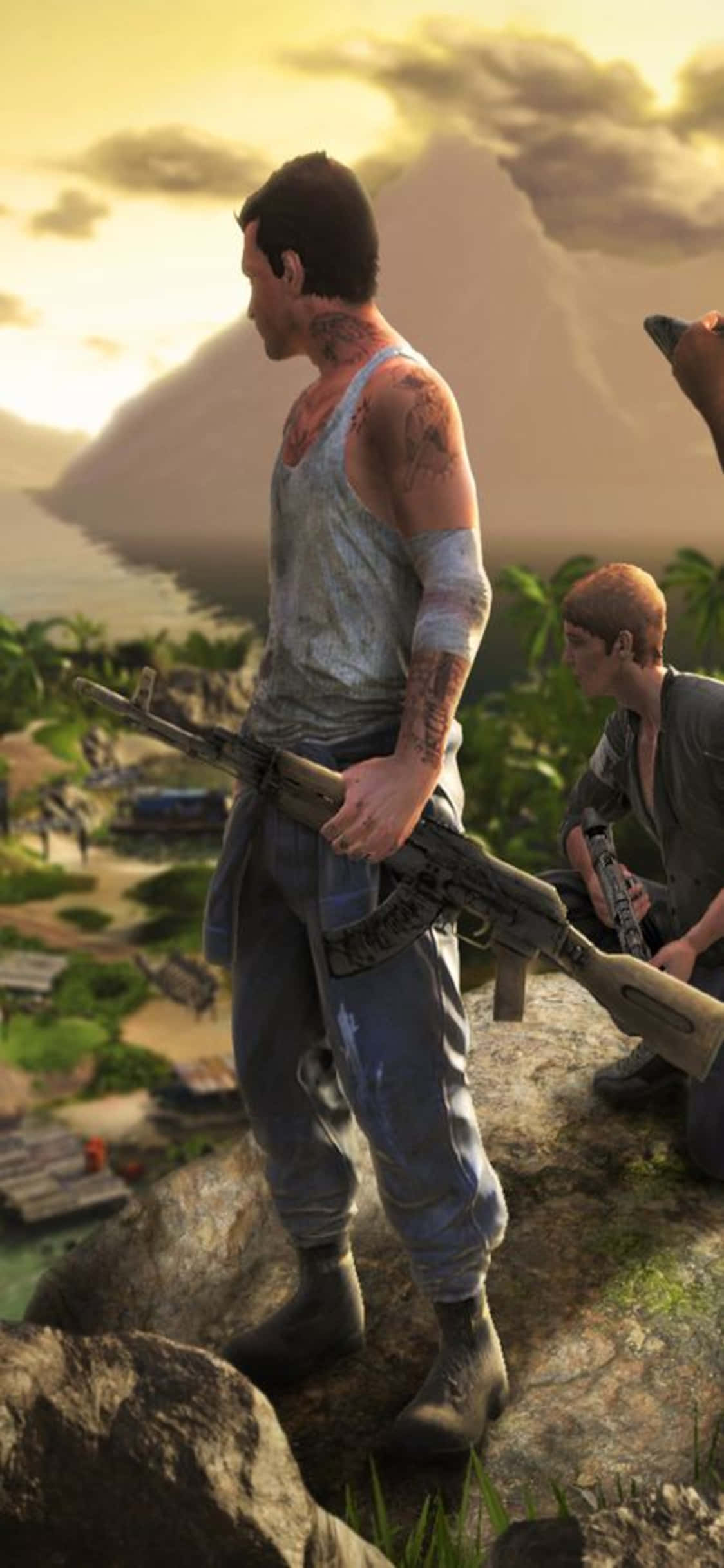 iPhone X Far Cry 3 बिखरे हुए किरदार का बैकग्राउंड वॉलपेपर