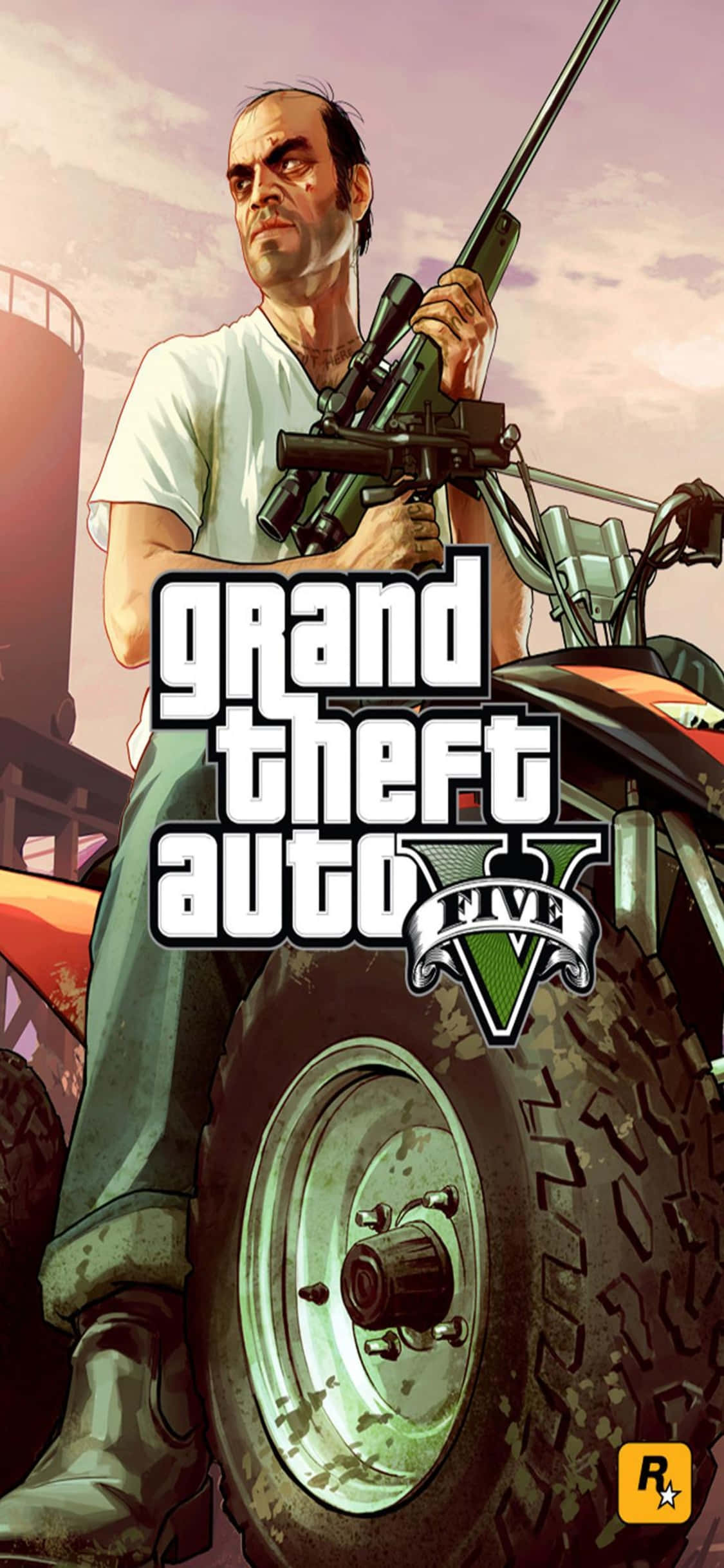 iPhone X Grand Theft Auto V पृष्ठभूमि बैठा ट्रेवर वॉलपेपर