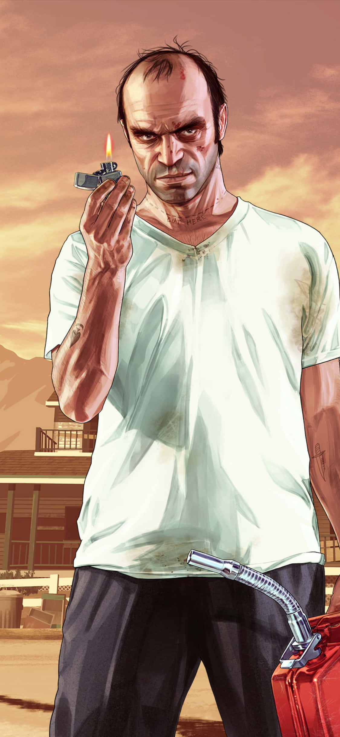 iPhone X Grand Theft Auto V पृष्ठभूमि लाइटर और गैस वॉलपेपर